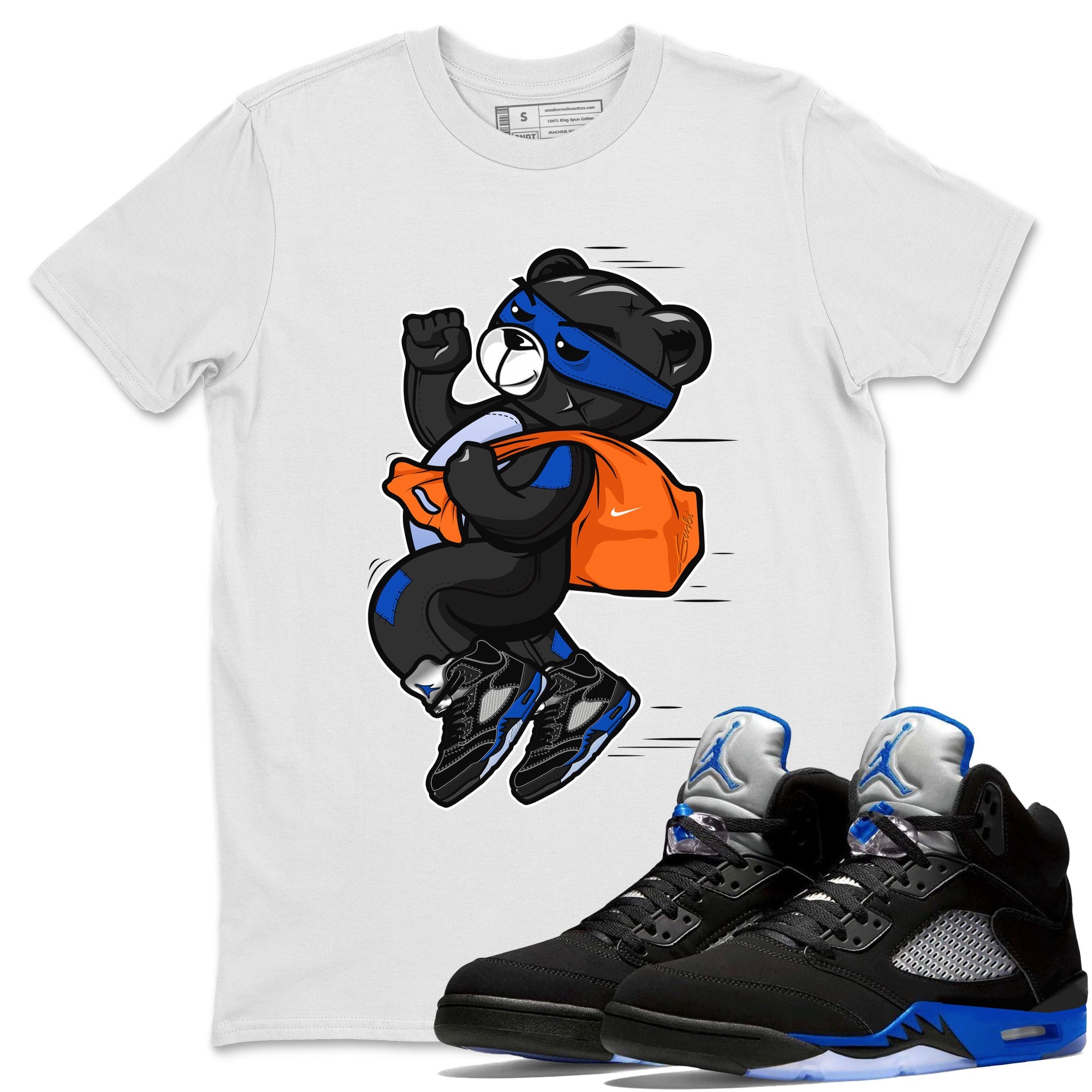 Thief Bear Unisex Tops - Air Jordan 5 Racer Blue