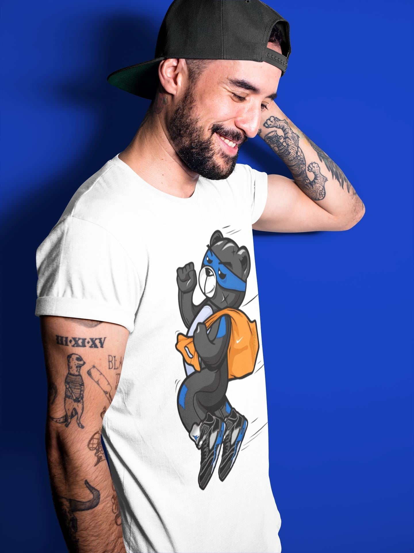 Thief Bear Unisex Tops - Air Jordan 5 Racer Blue