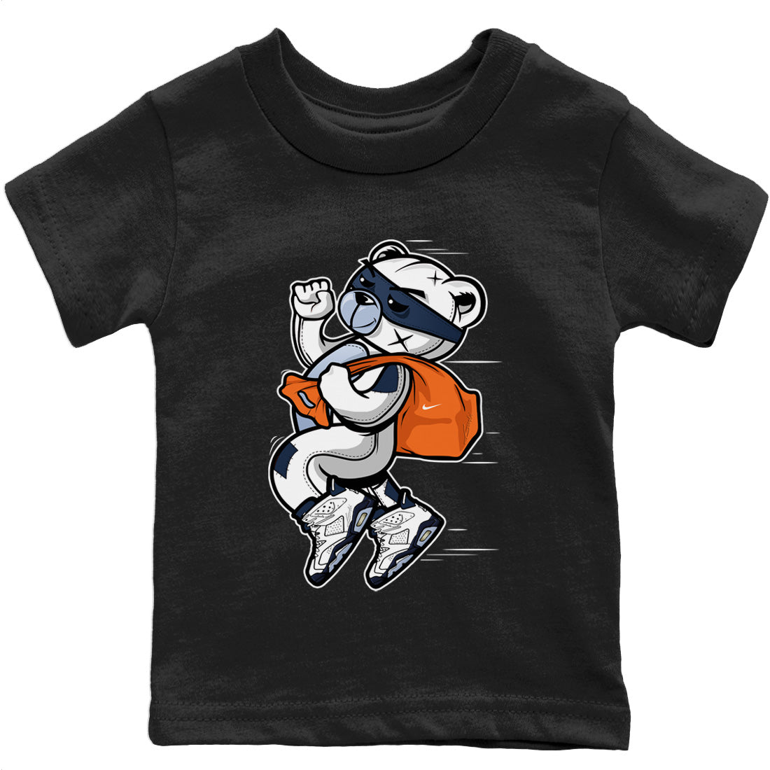Thief Bear Kids Tops - Air Jordan 6 Midnight Navy