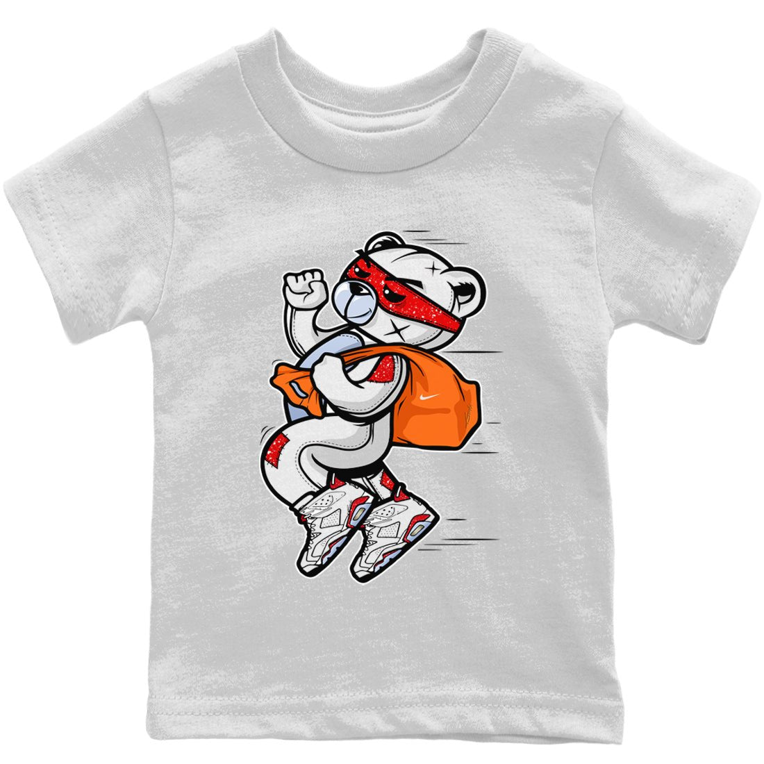 Thief Bear Kids Tops - Air Jordan 6 Red Velvet Cookies