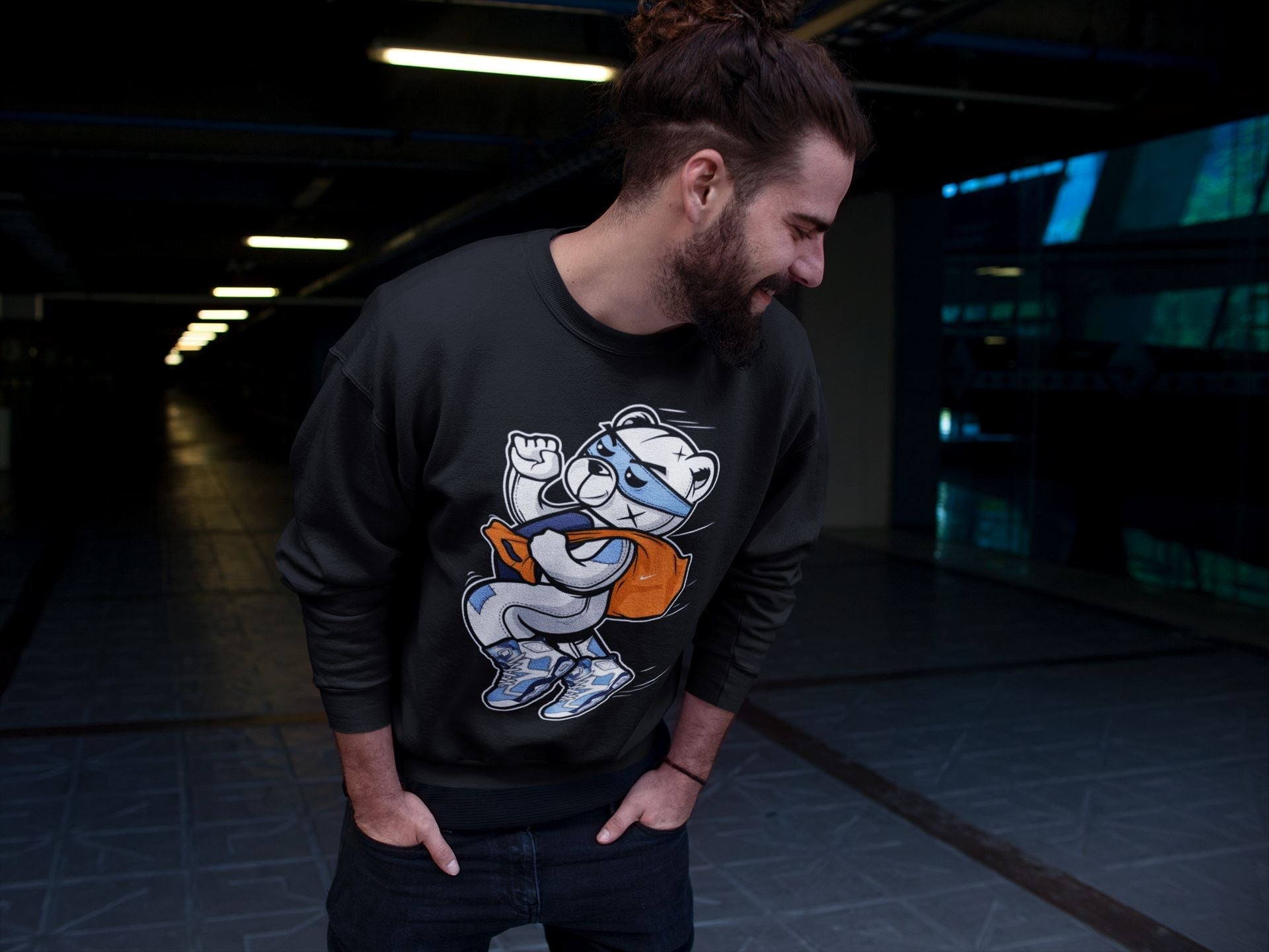 Thief Bear Unisex Tops - Air Jordan 6 UNC