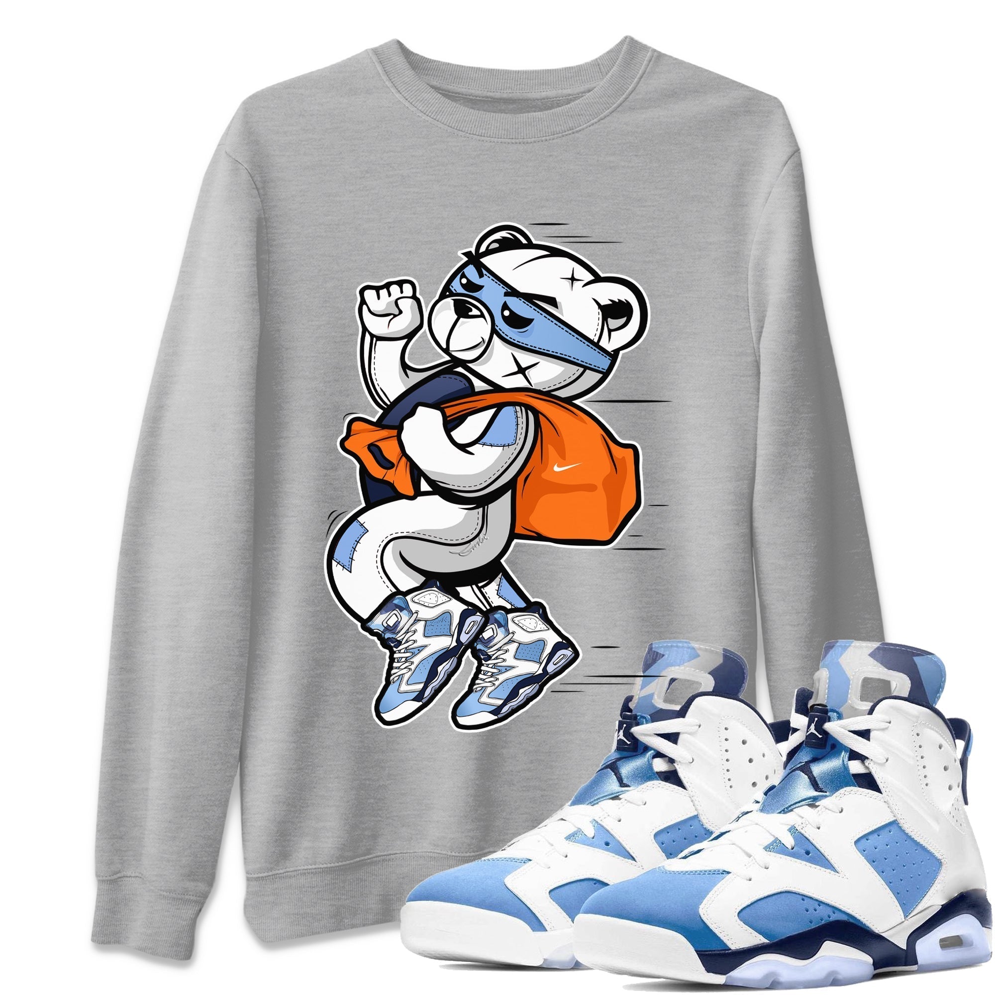 Thief Bear Unisex Tops - Air Jordan 6 UNC