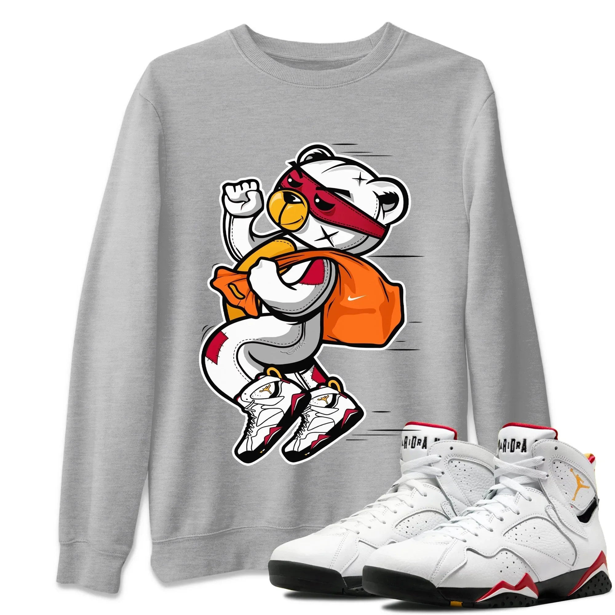 Thief Bear Unisex Tops - Air Jordan 7 Cardinal