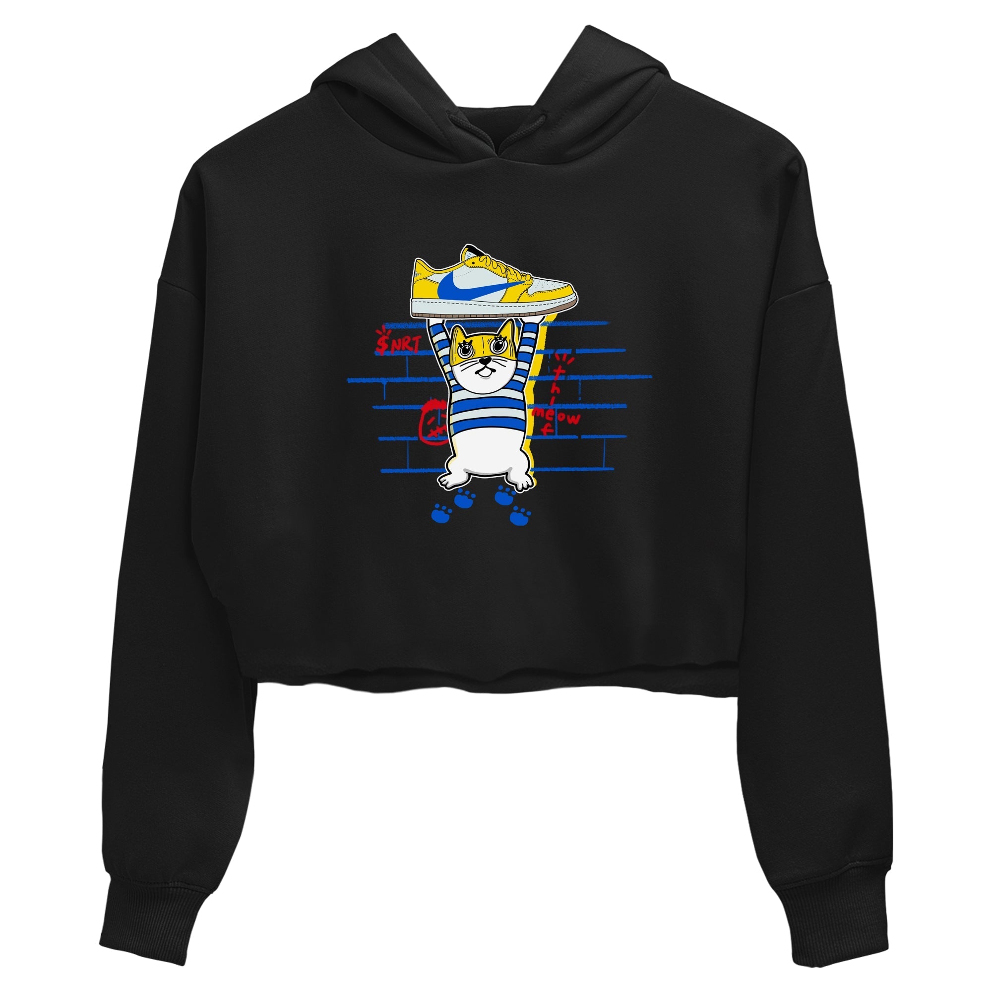 Thief Cat snkmatch Women's Top - Air Jordan 1 Travis Scott Canary