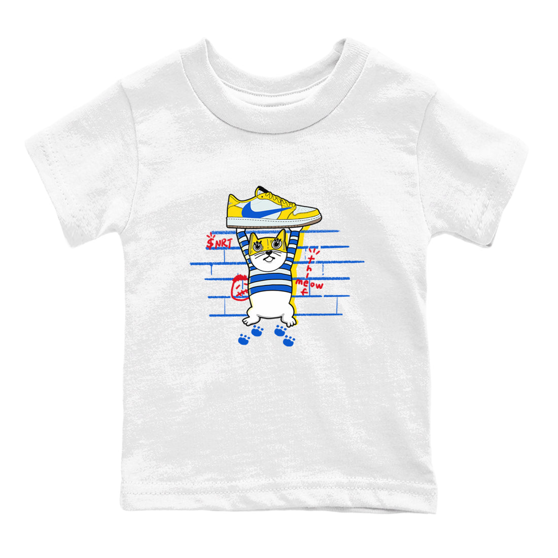 Thief Cat snkmatch Tees Kids - Air Jordan 1 Travis Scott Canary