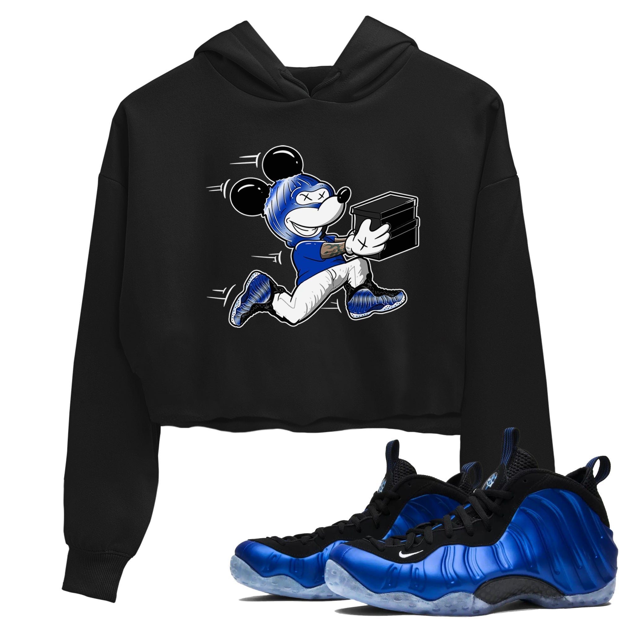 Thief Mouse snkmatch Women's Top - Air Foamposite One Royal