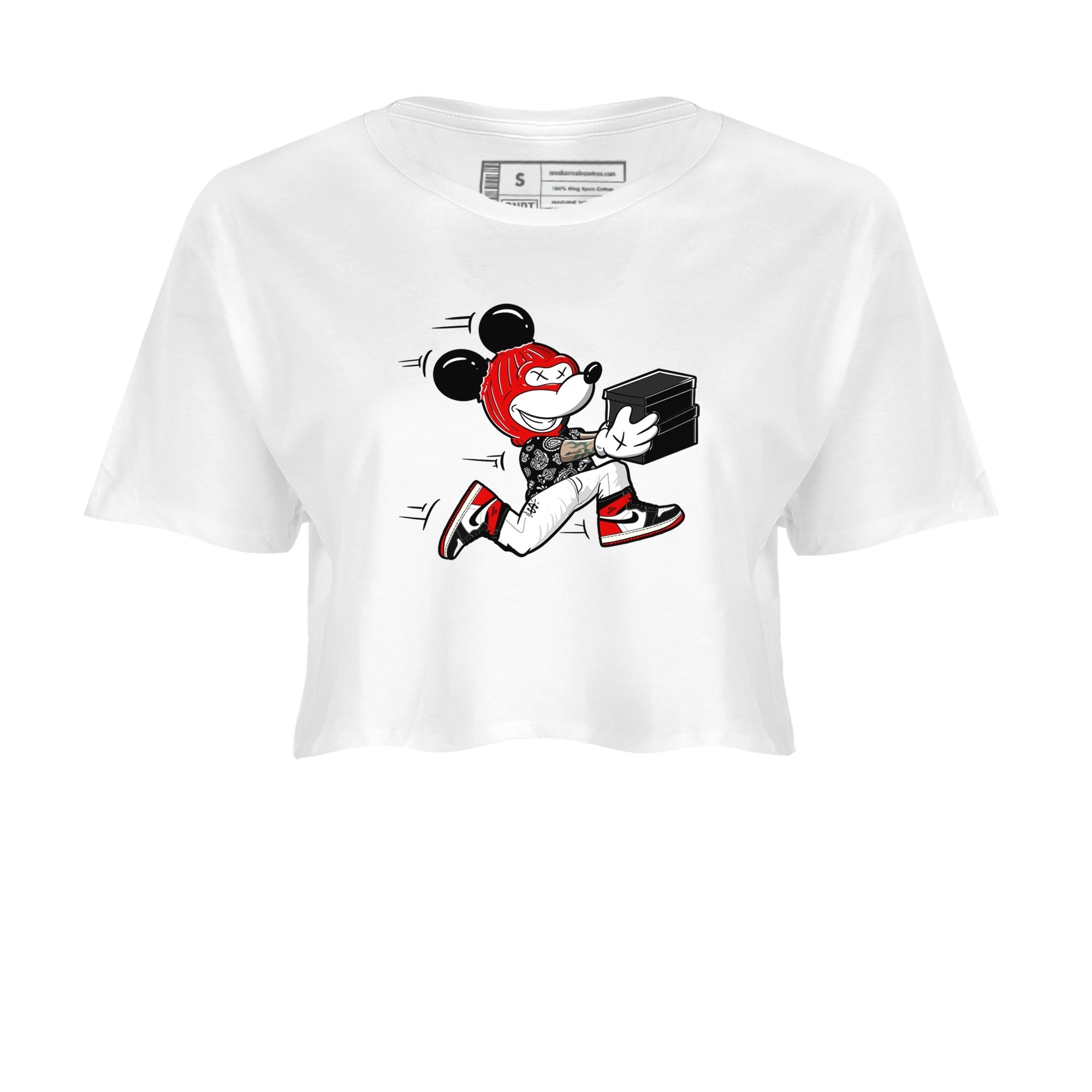 Thief Mouse snkmatch Women's Top - Air Jordan 1 Black Toe Reimagined