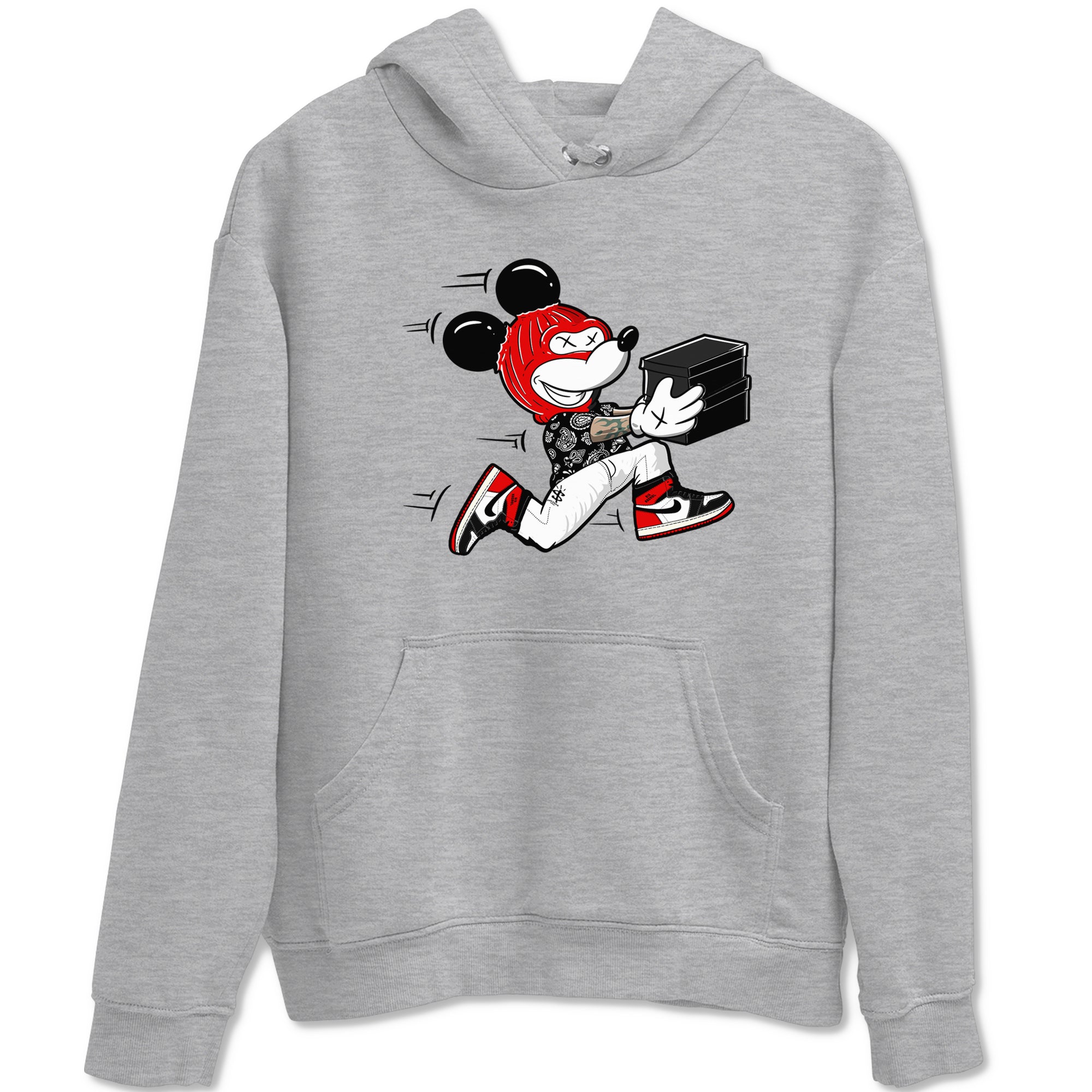 Thief Mouse snkmatch Tees - Air Jordan 1 Black Toe Reimagined