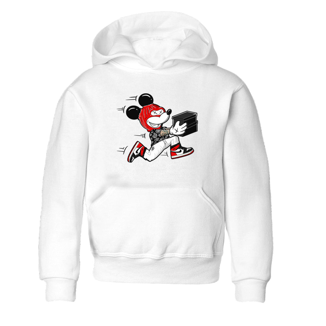 Thief Mouse snkmatch Tees Kids - Air Jordan 1 Black Toe Reimagined
