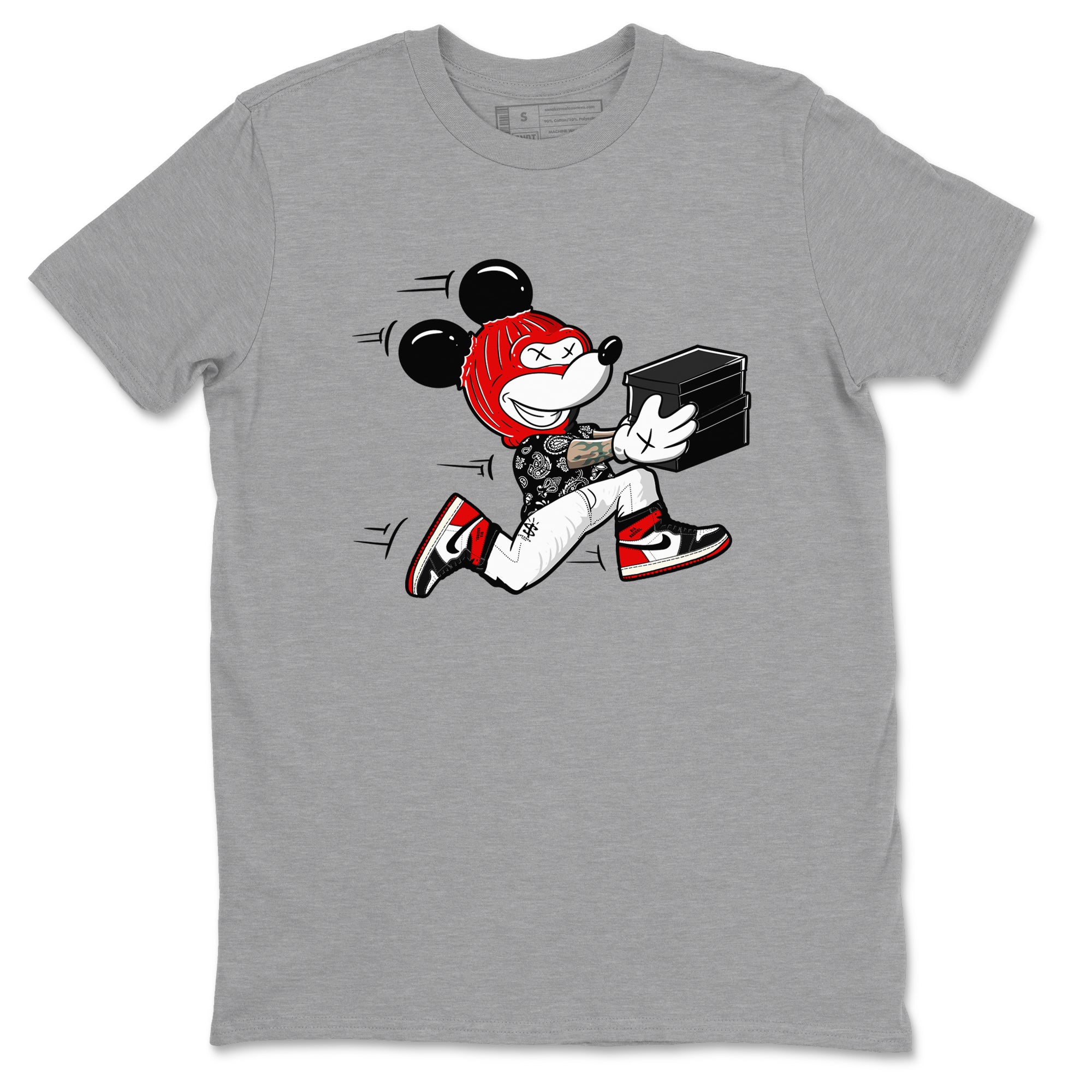 Thief Mouse snkmatch Tees - Air Jordan 1 Black Toe Reimagined