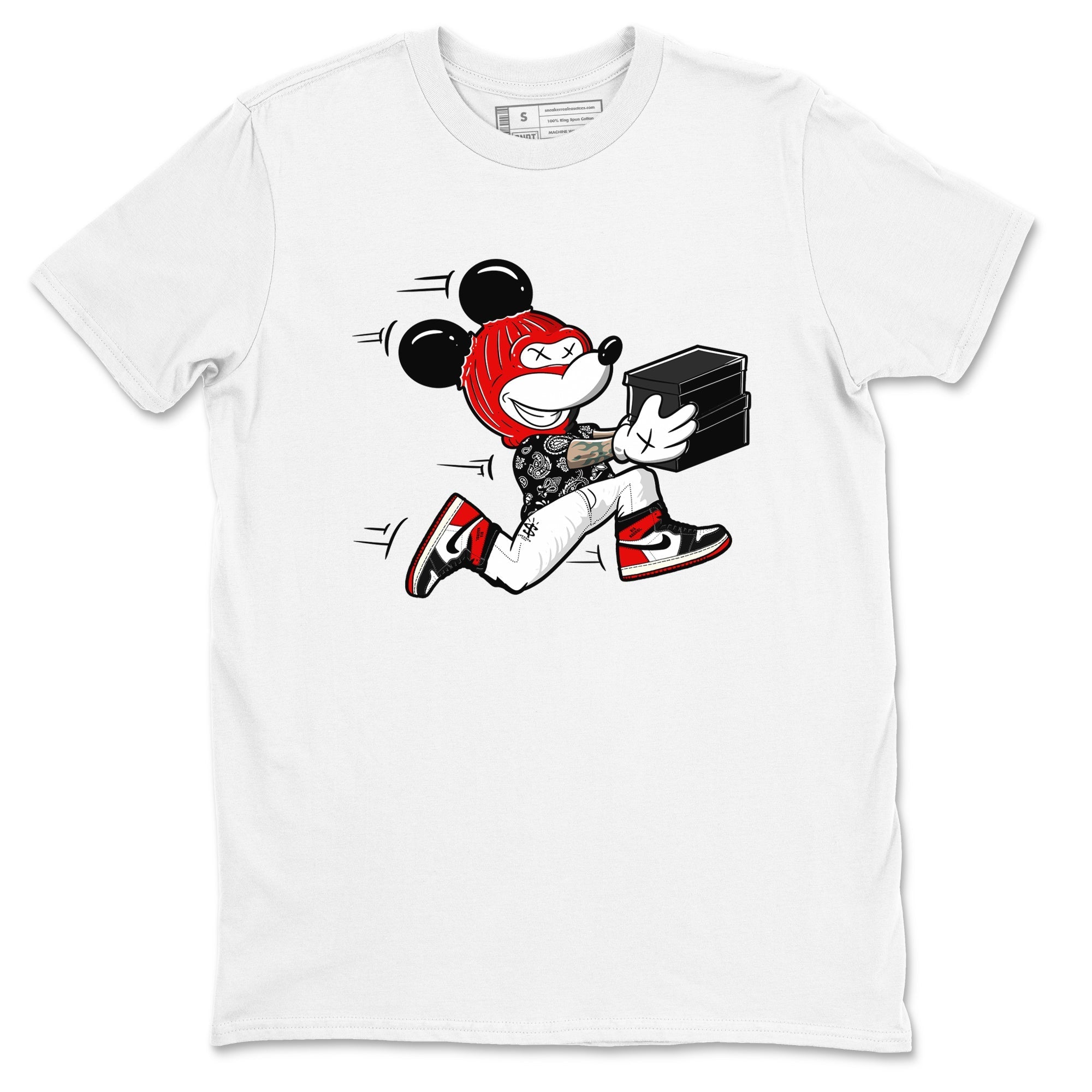 Thief Mouse snkmatch Tees - Air Jordan 1 Black Toe Reimagined