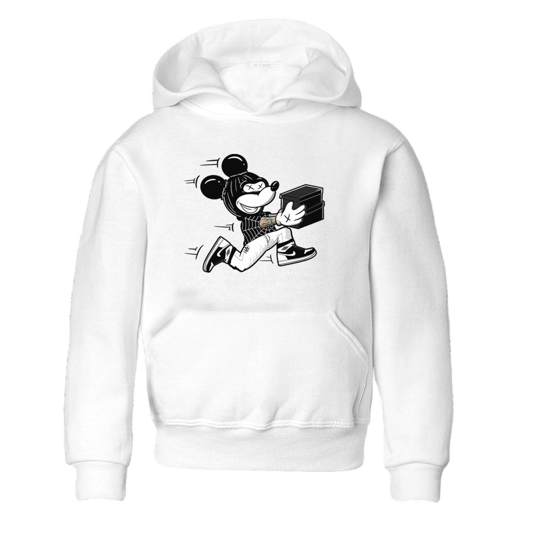 Thief Mouse snkmatch Tees Kids - Air Jordan 1 Black White