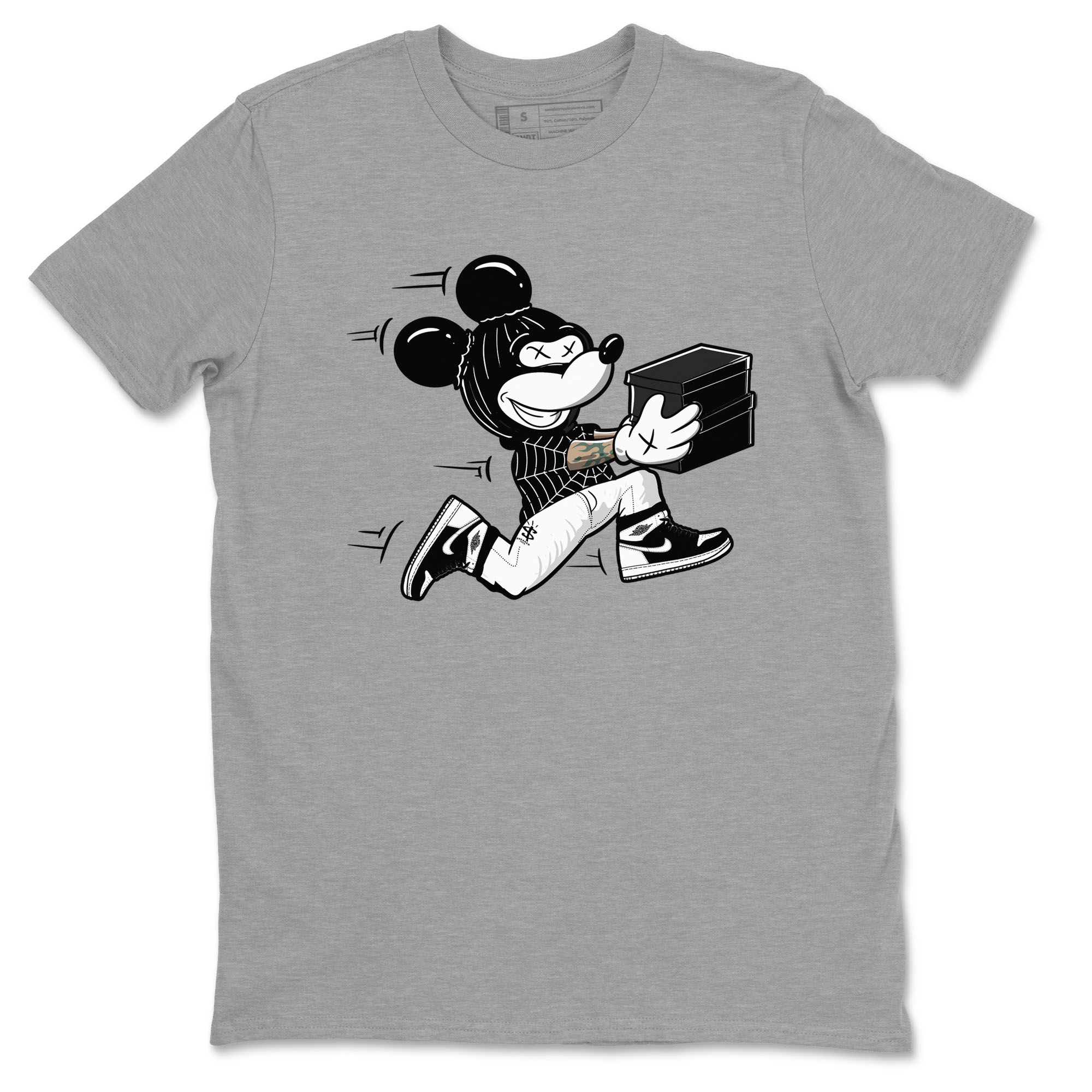 Thief Mouse snkmatch Tees - Air Jordan 1 Black White