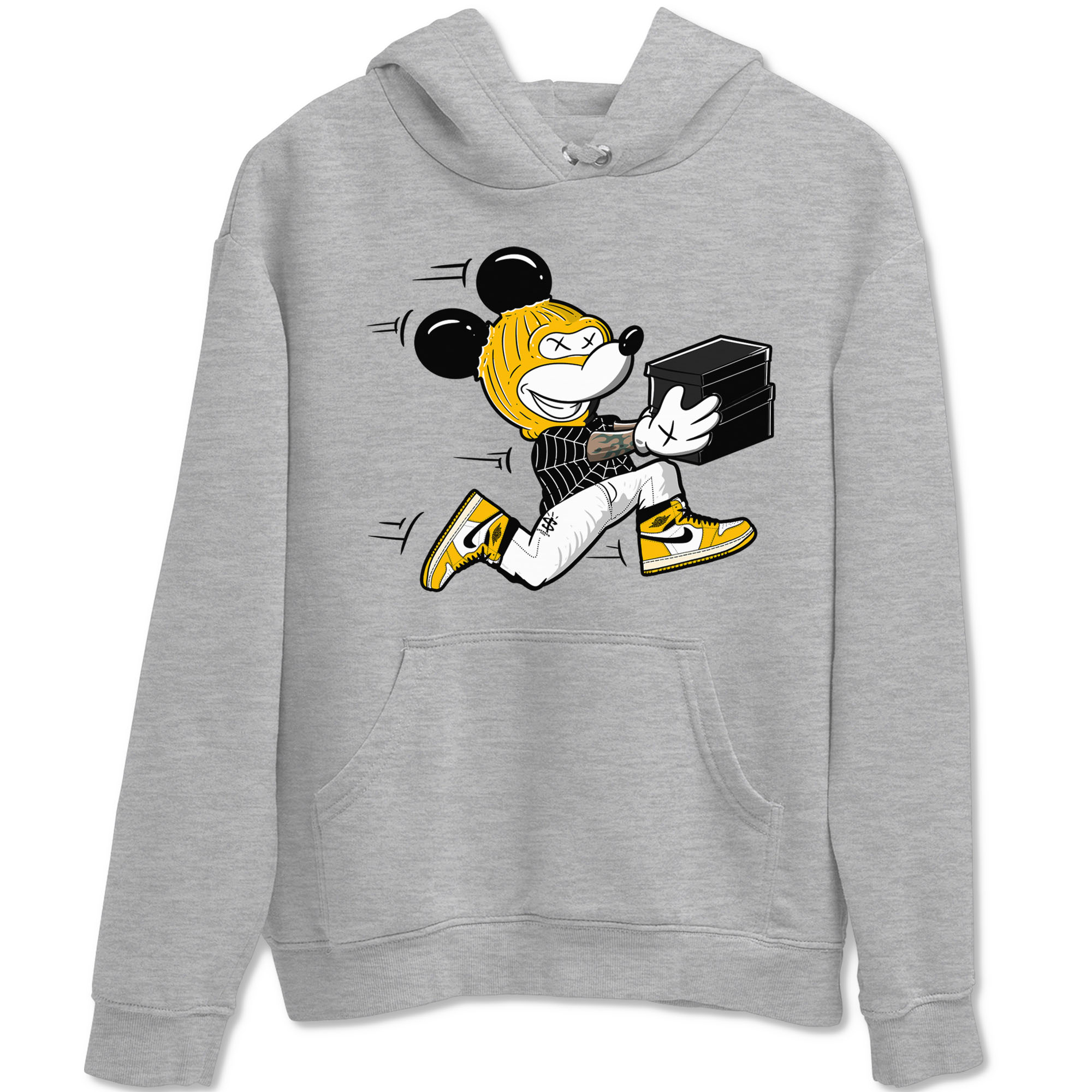 Thief Mouse snkmatch Tees - Air Jordan 1 Yellow Ochre