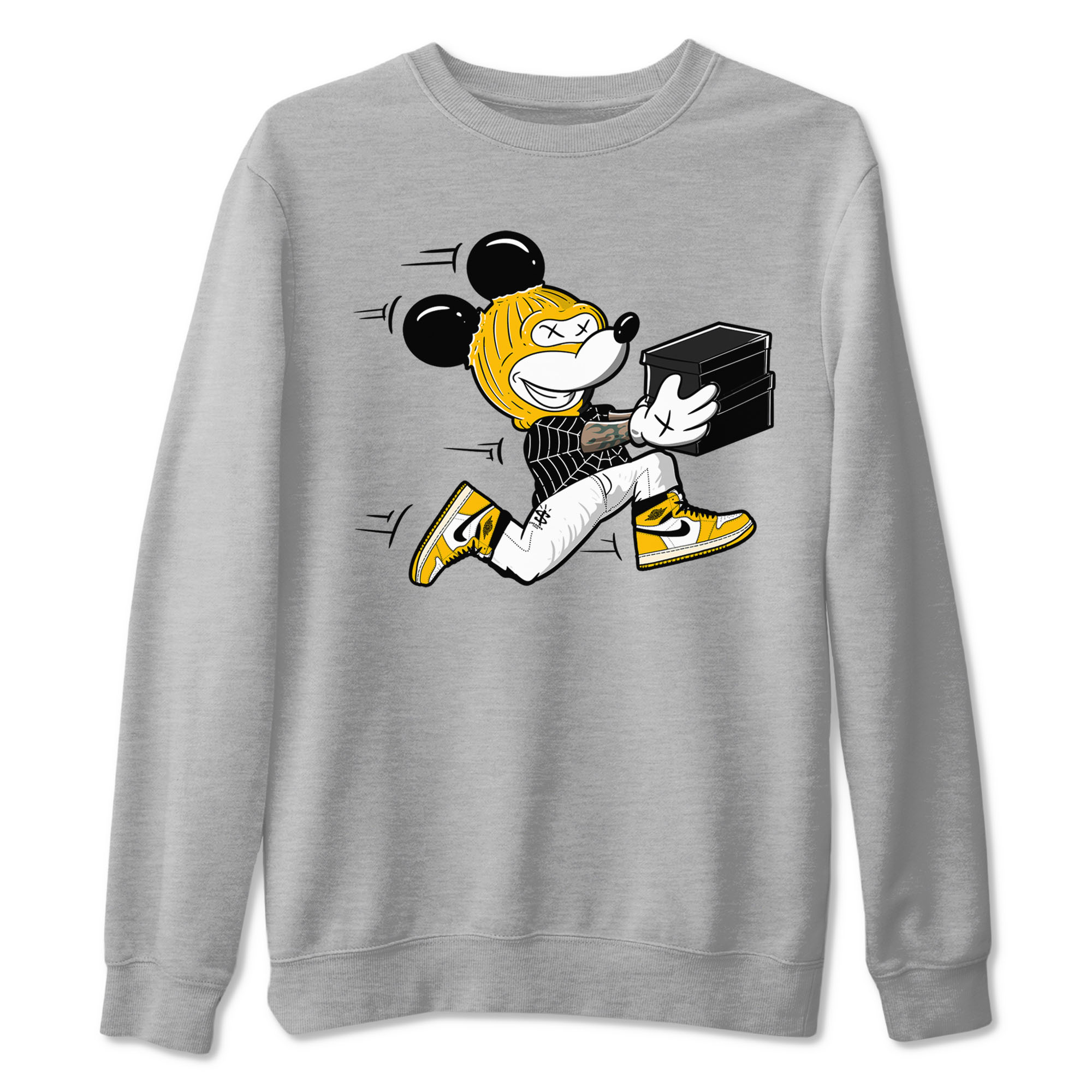 Thief Mouse snkmatch Tees - Air Jordan 1 Yellow Ochre