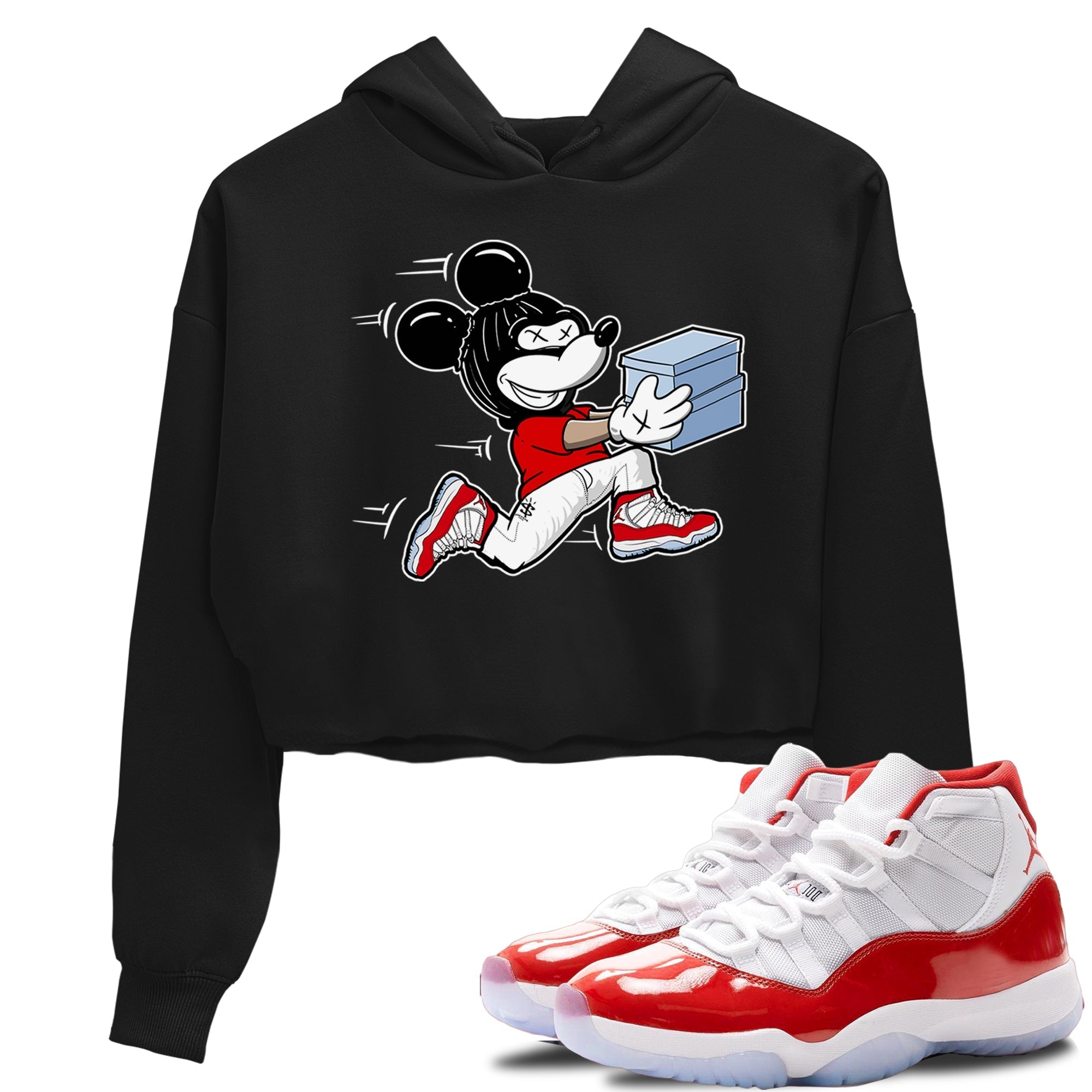 Thief Mouse snkmatch Women's Top - Air Jordan 11 Cherry