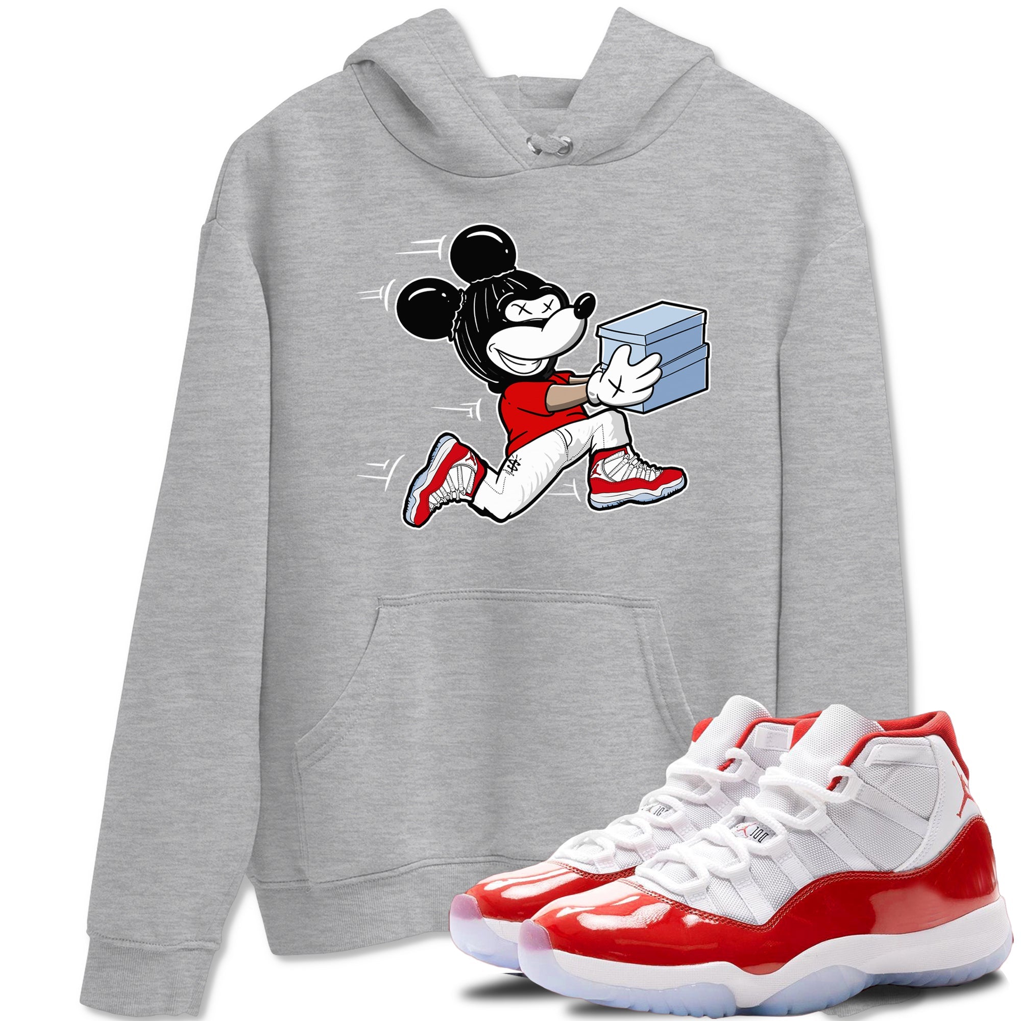 Thief Mouse snkmatch Tees - Air Jordan 11 Cherry