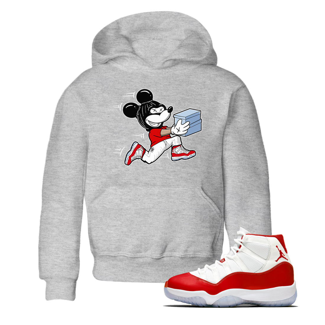 Thief Mouse snkmatch Tees Kids - Air Jordan 11 Cherry