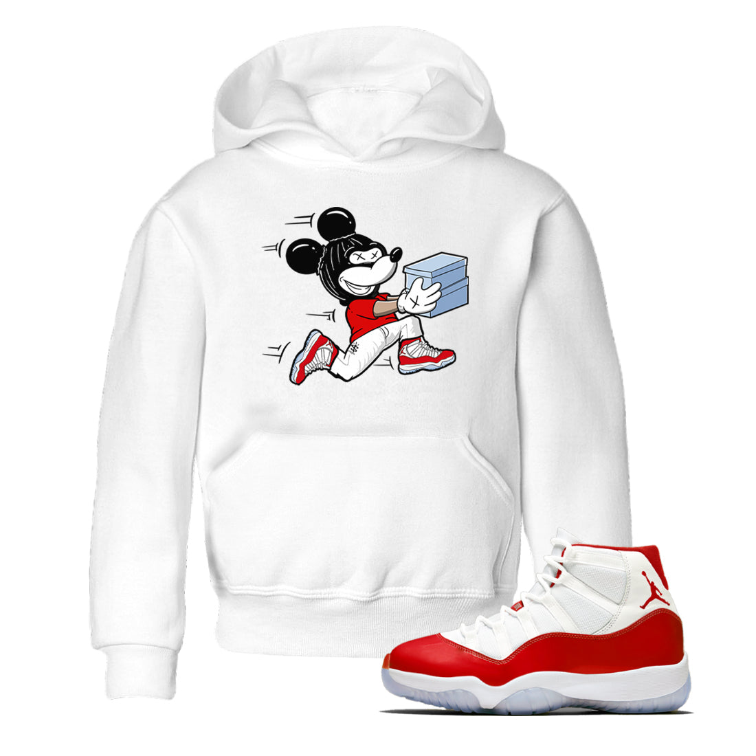 Thief Mouse snkmatch Tees Kids - Air Jordan 11 Cherry