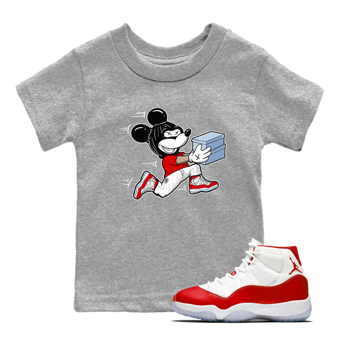 Thief Mouse snkmatch Tees Kids - Air Jordan 11 Cherry