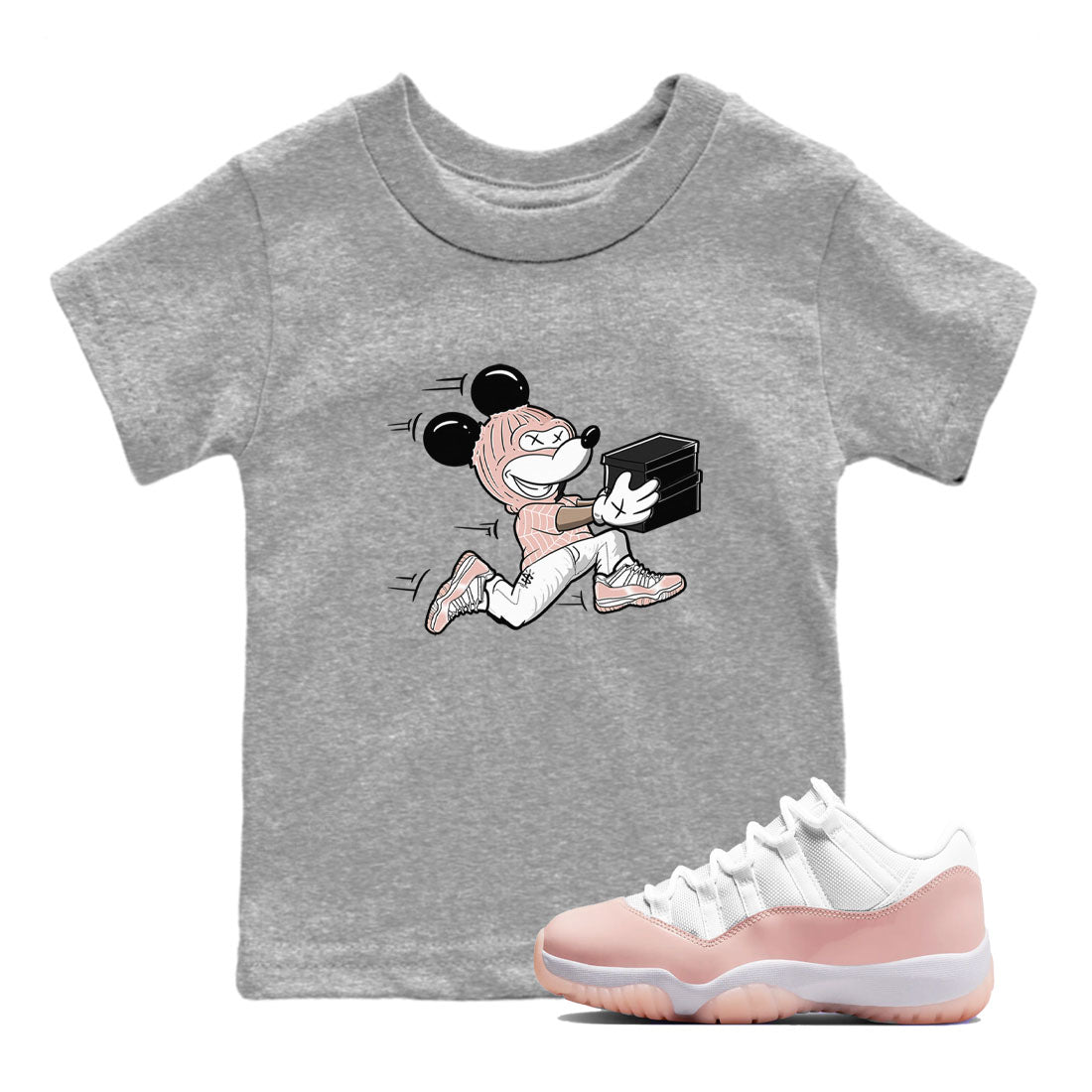 Thief Mouse snkmatch Tees Kids - Air Jordan 11 Legend Pink