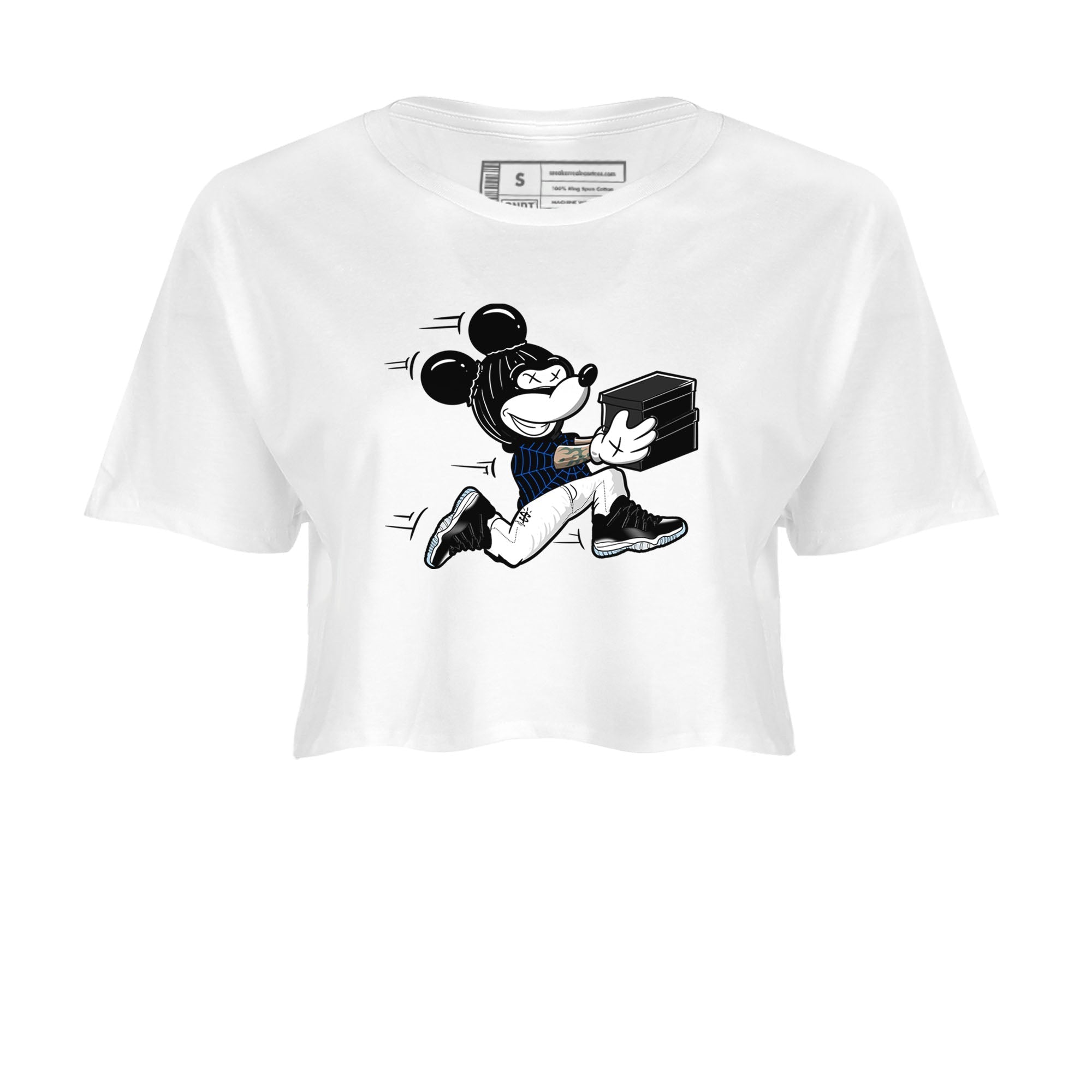 Thief Mouse snkmatch Women's Top - Air Jordan 11 Black and Varsity Royal