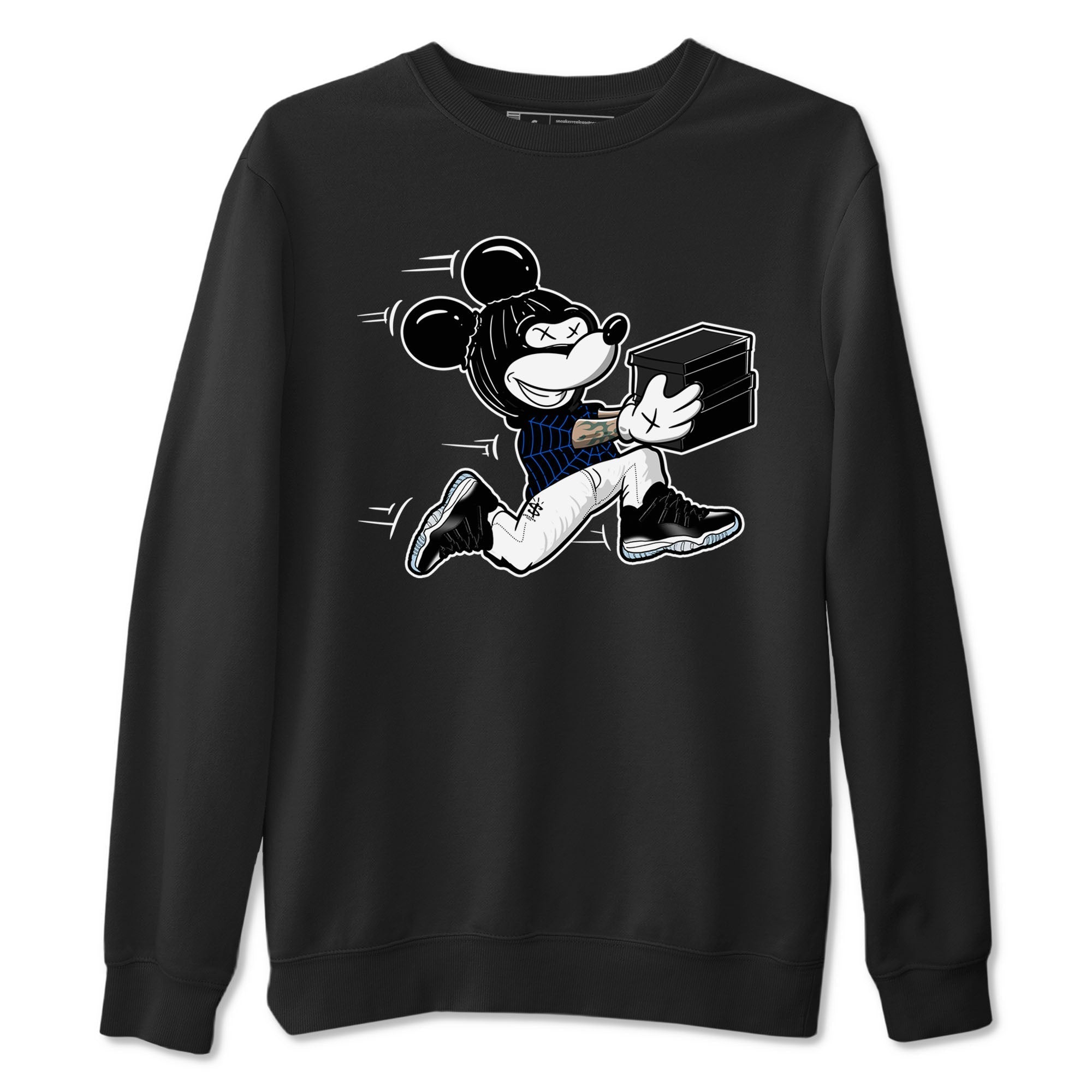 Thief Mouse snkmatch Tees - Air Jordan 11 Black and Varsity Royal
