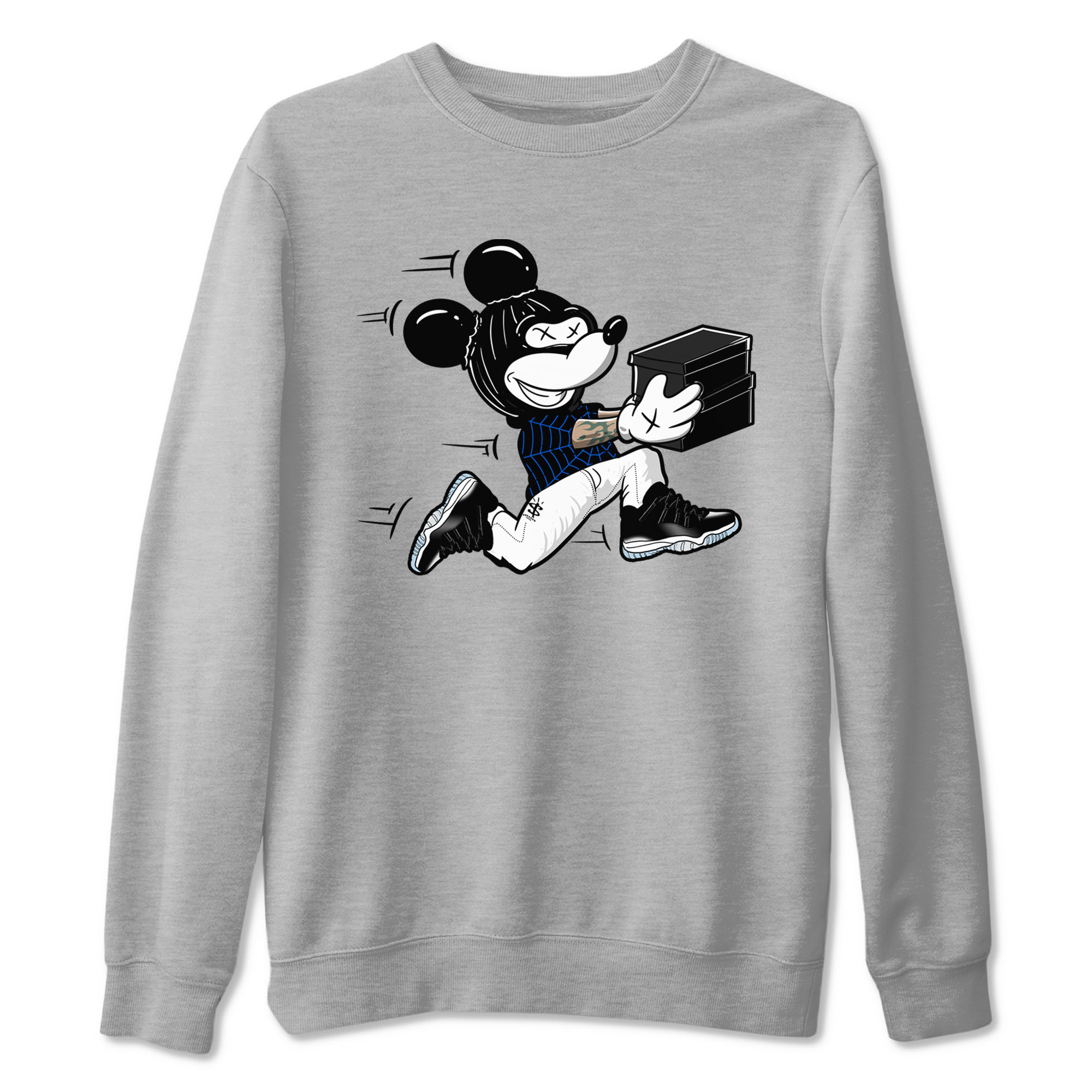 Thief Mouse snkmatch Tees - Air Jordan 11 Black and Varsity Royal