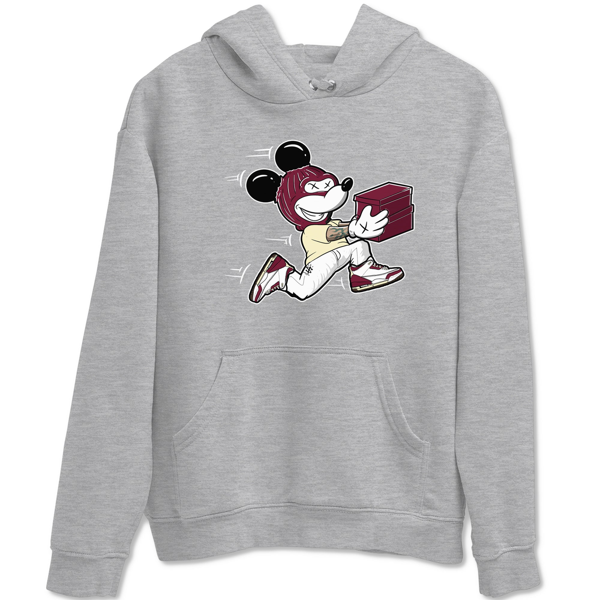 Thief Mouse snkmatch Tees - Air Jordan 3 A Ma Maniere x Burgundy Crush