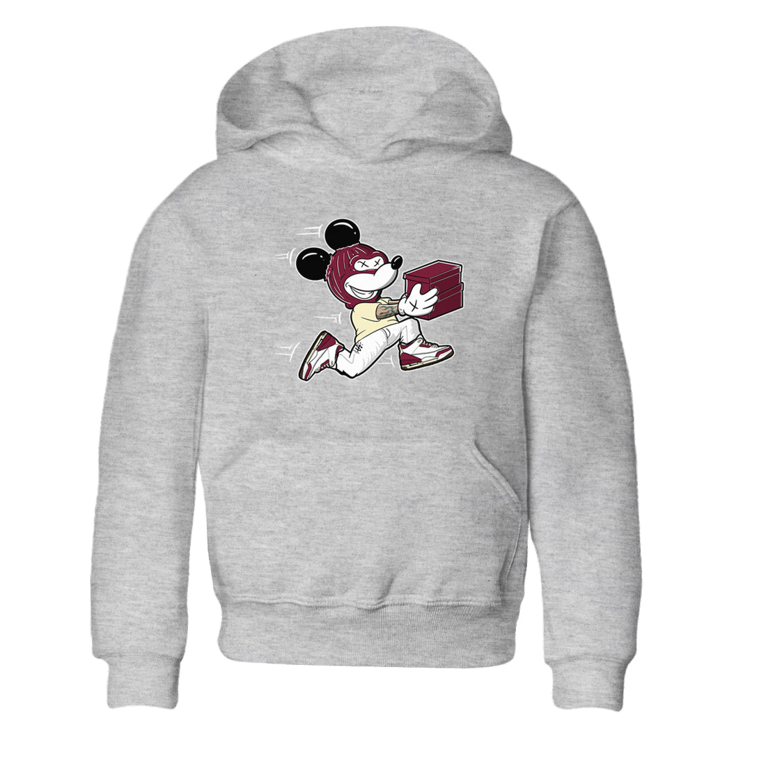 Thief Mouse snkmatch Tees Kids - Air Jordan 3 A Ma Maniere x Burgundy Crush
