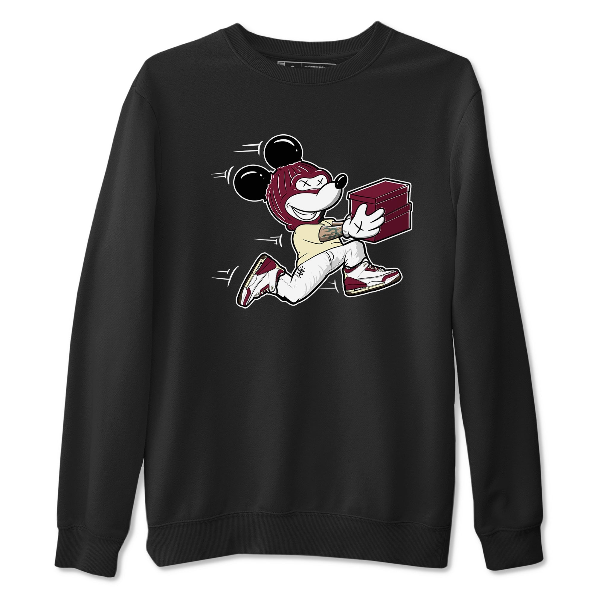 Thief Mouse snkmatch Tees - Air Jordan 3 A Ma Maniere x Burgundy Crush