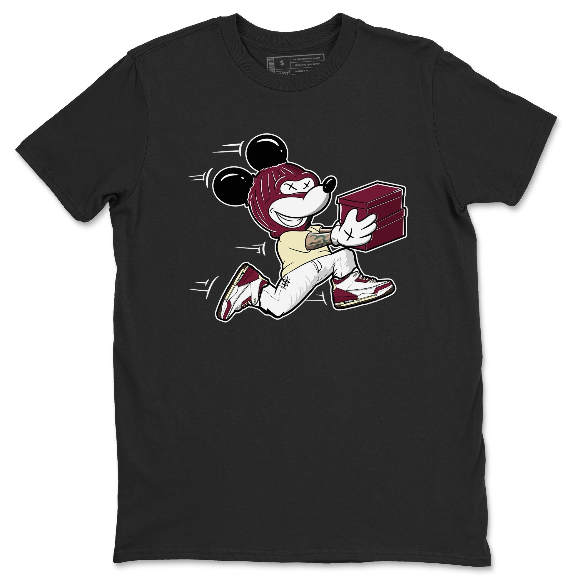 Thief Mouse snkmatch Tees - Air Jordan 3 A Ma Maniere x Burgundy Crush