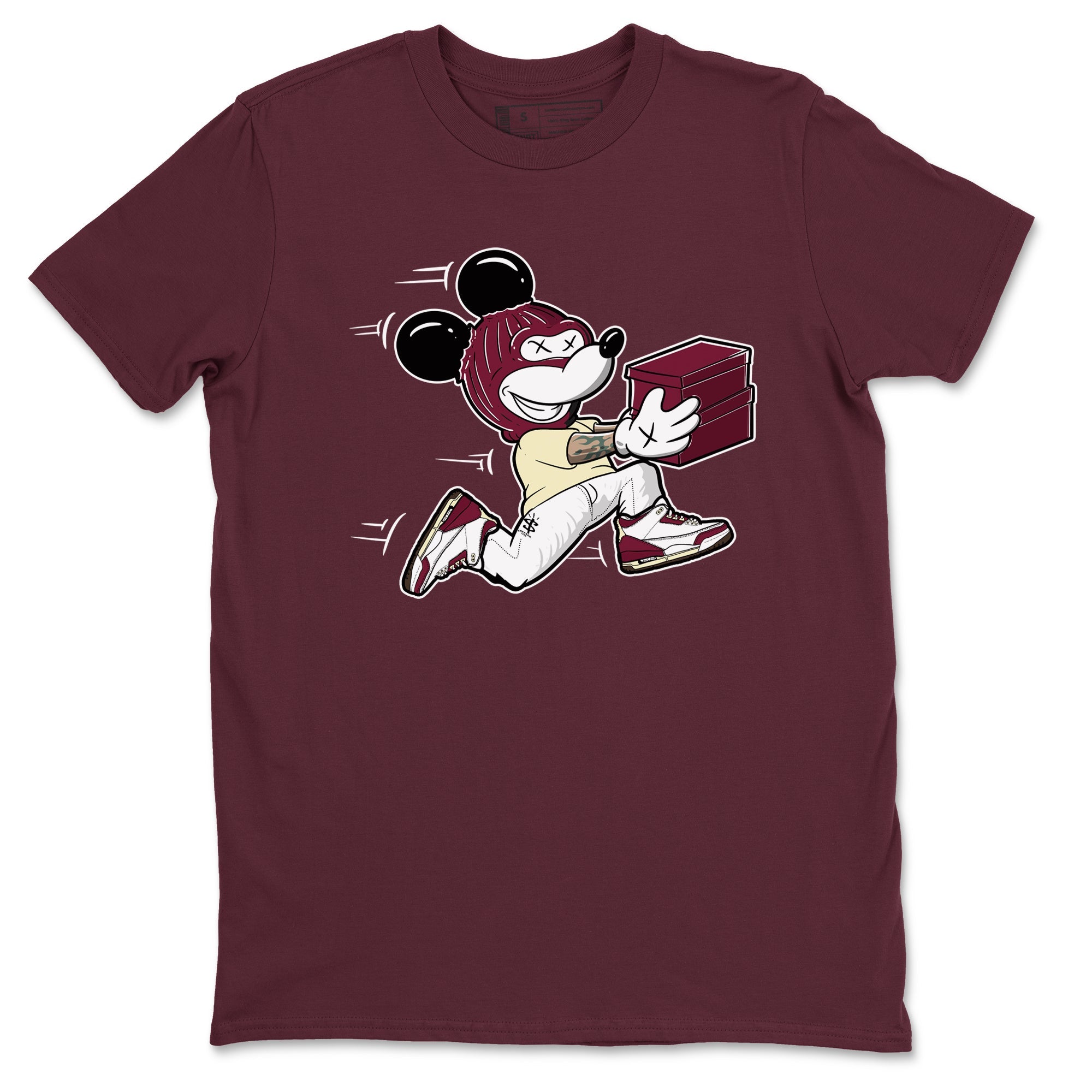 Thief Mouse snkmatch Tees - Air Jordan 3 A Ma Maniere x Burgundy Crush