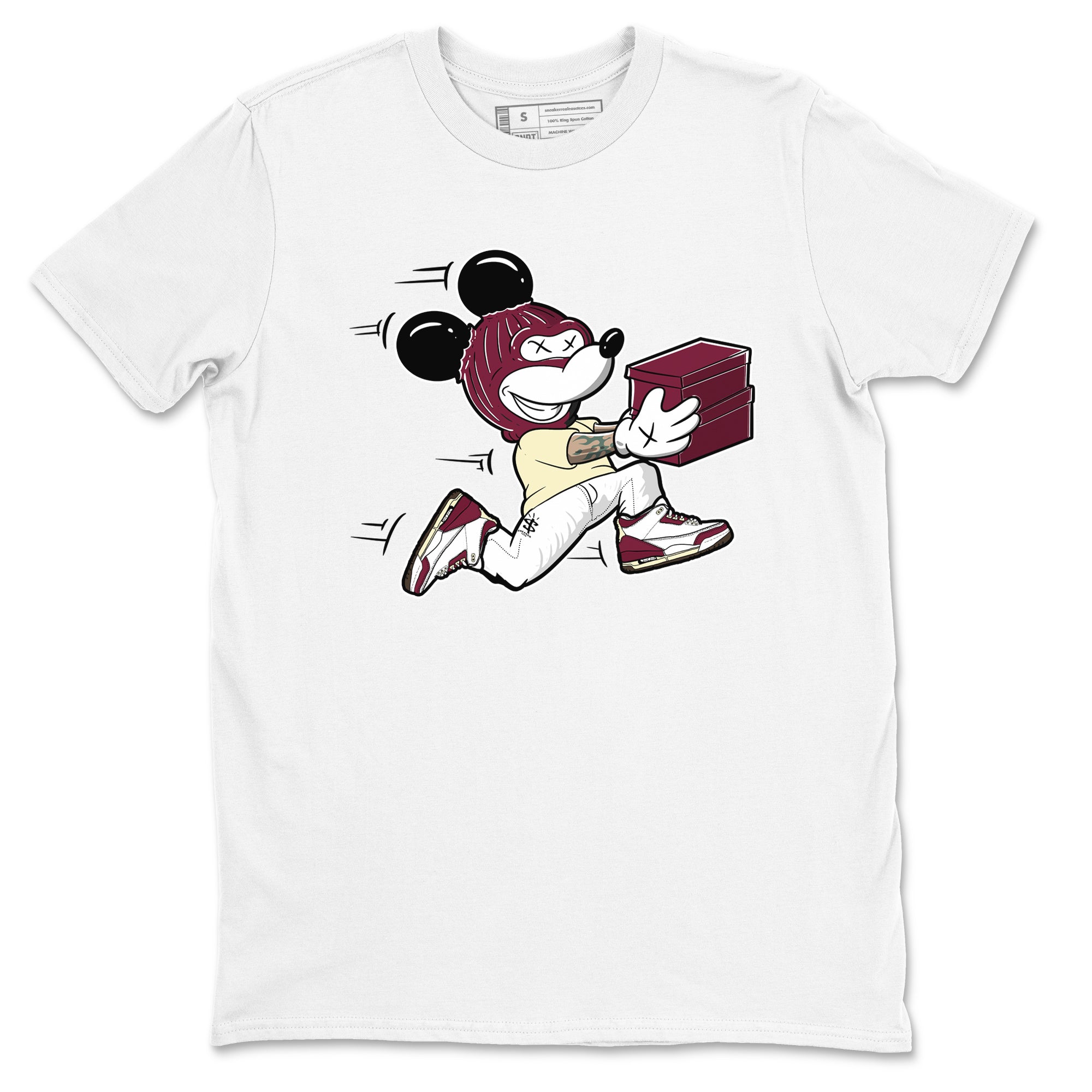 Thief Mouse snkmatch Tees - Air Jordan 3 A Ma Maniere x Burgundy Crush