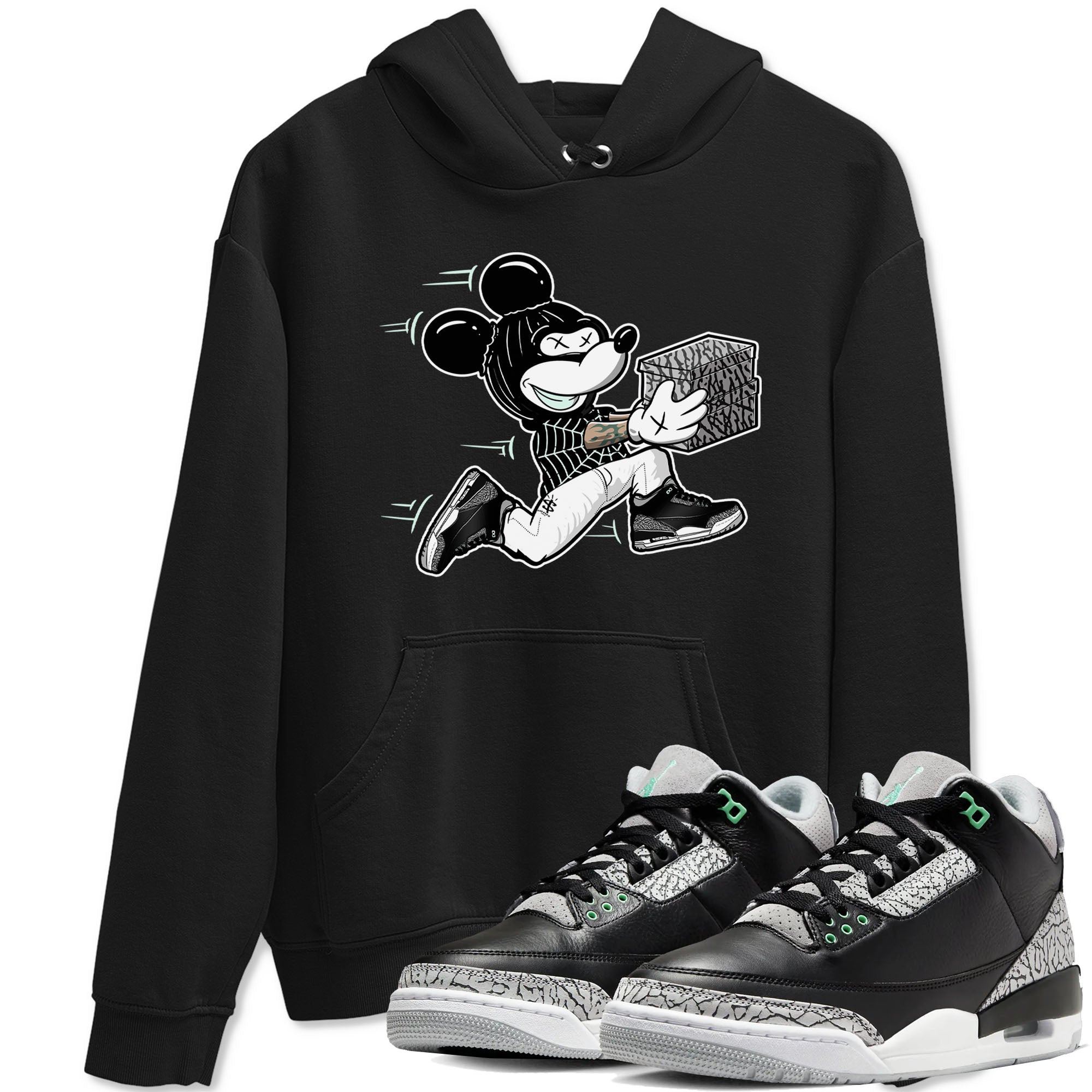Thief Mouse snkmatch Tees - Air Jordan 3 Green Glow