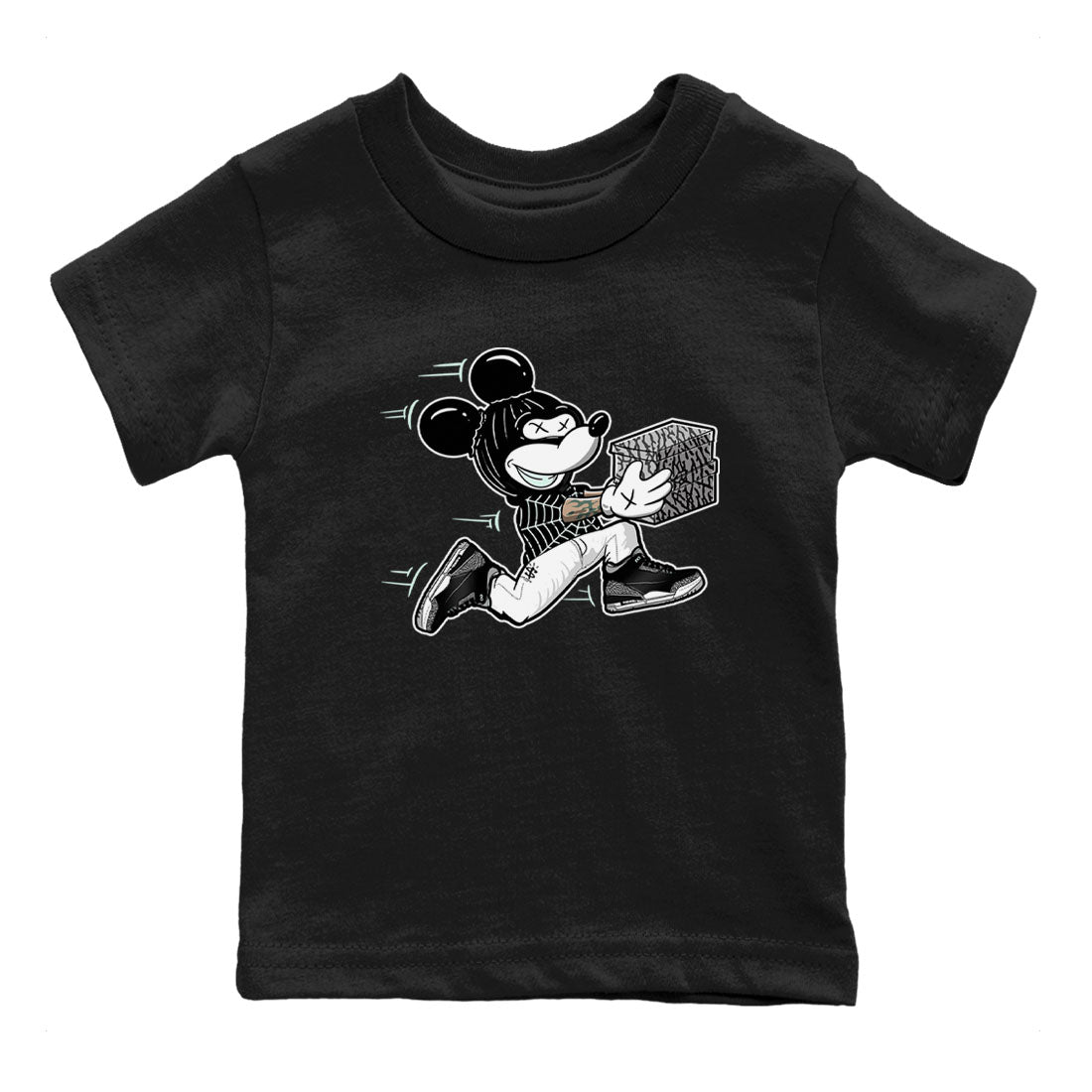 Thief Mouse snkmatch Tees Kids - Air Jordan 3 Green Glow
