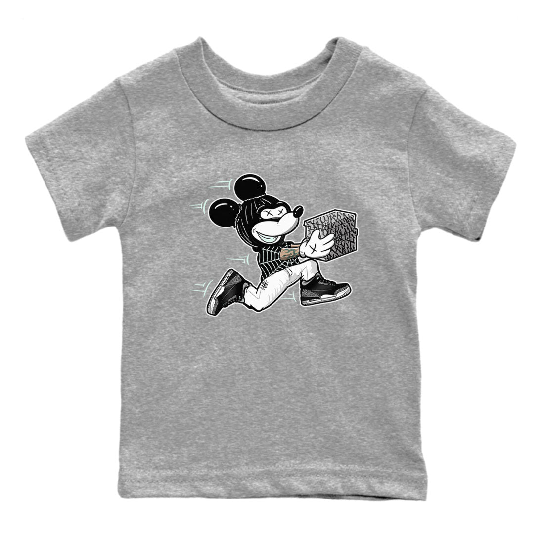 Thief Mouse snkmatch Tees Kids - Air Jordan 3 Green Glow