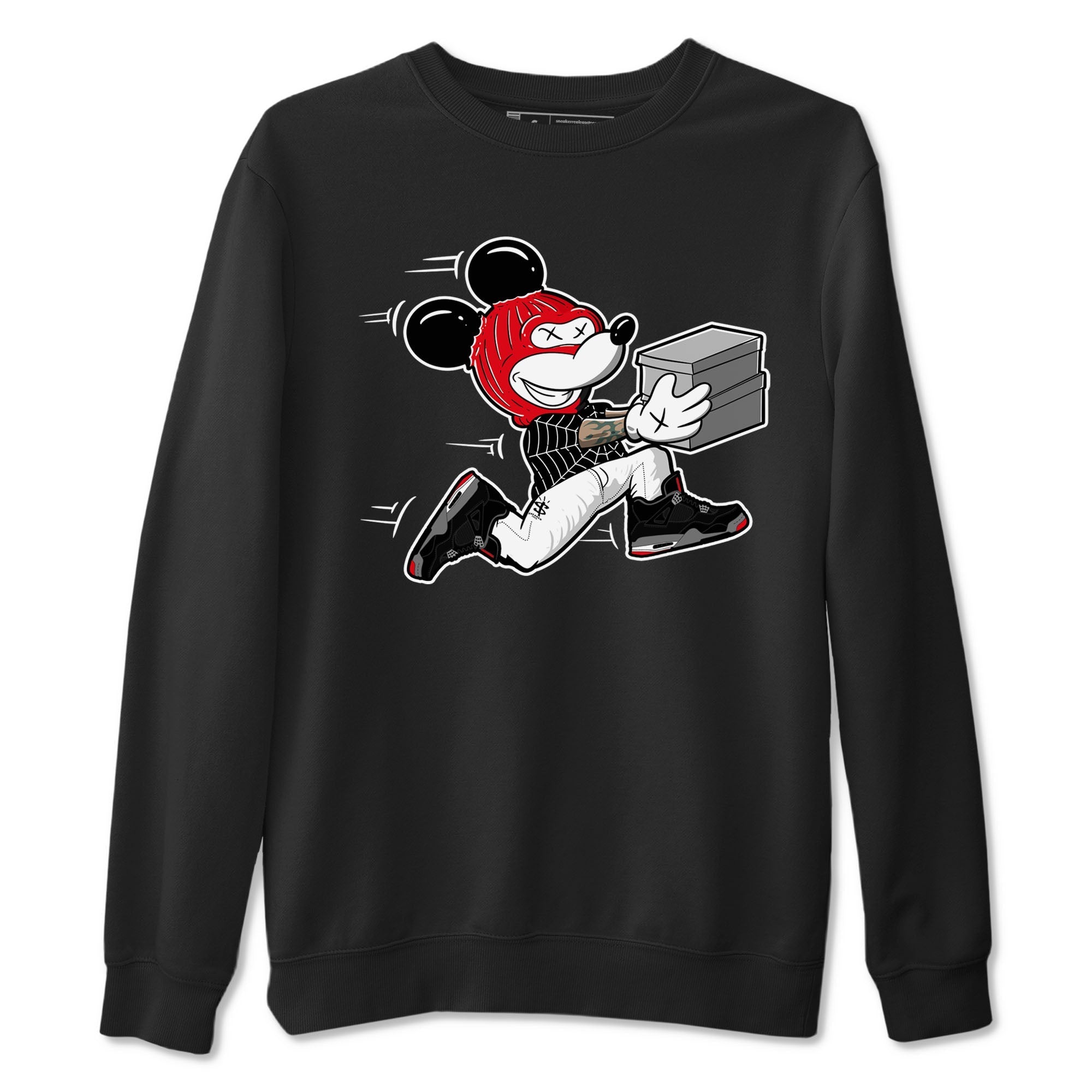 Thief Mouse snkmatch Tees - Air Jordan 4 Bred Reimagined