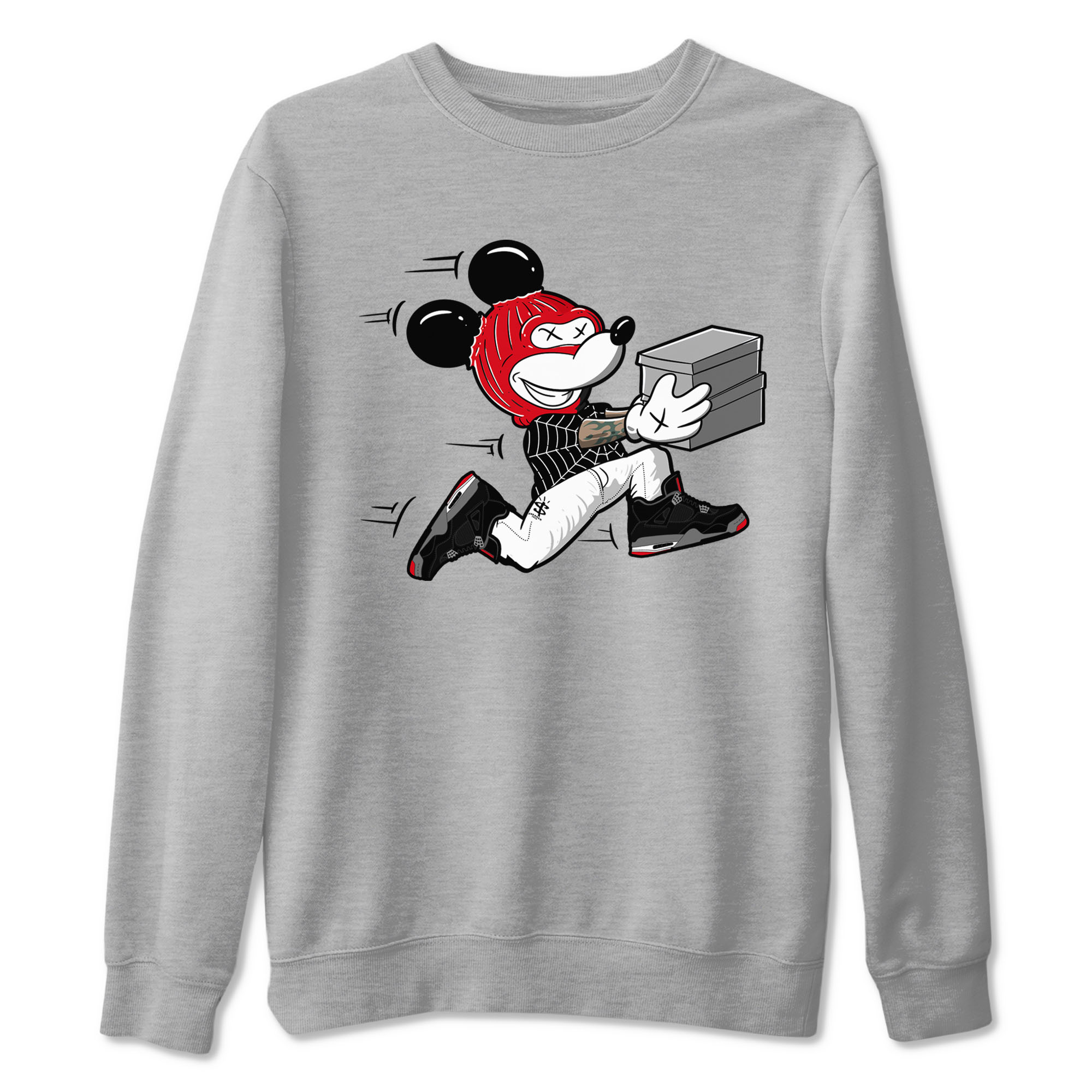 Thief Mouse snkmatch Tees - Air Jordan 4 Bred Reimagined