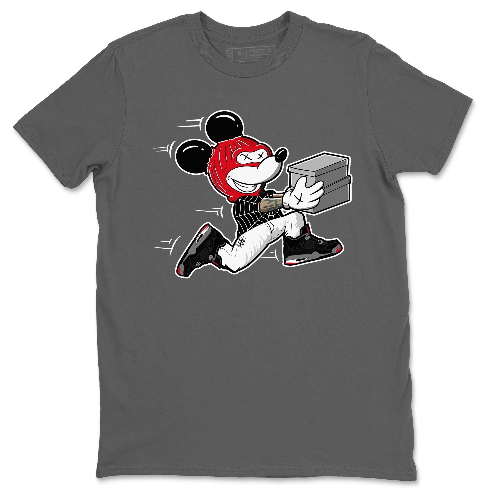 Thief Mouse snkmatch Tees - Air Jordan 4 Bred Reimagined