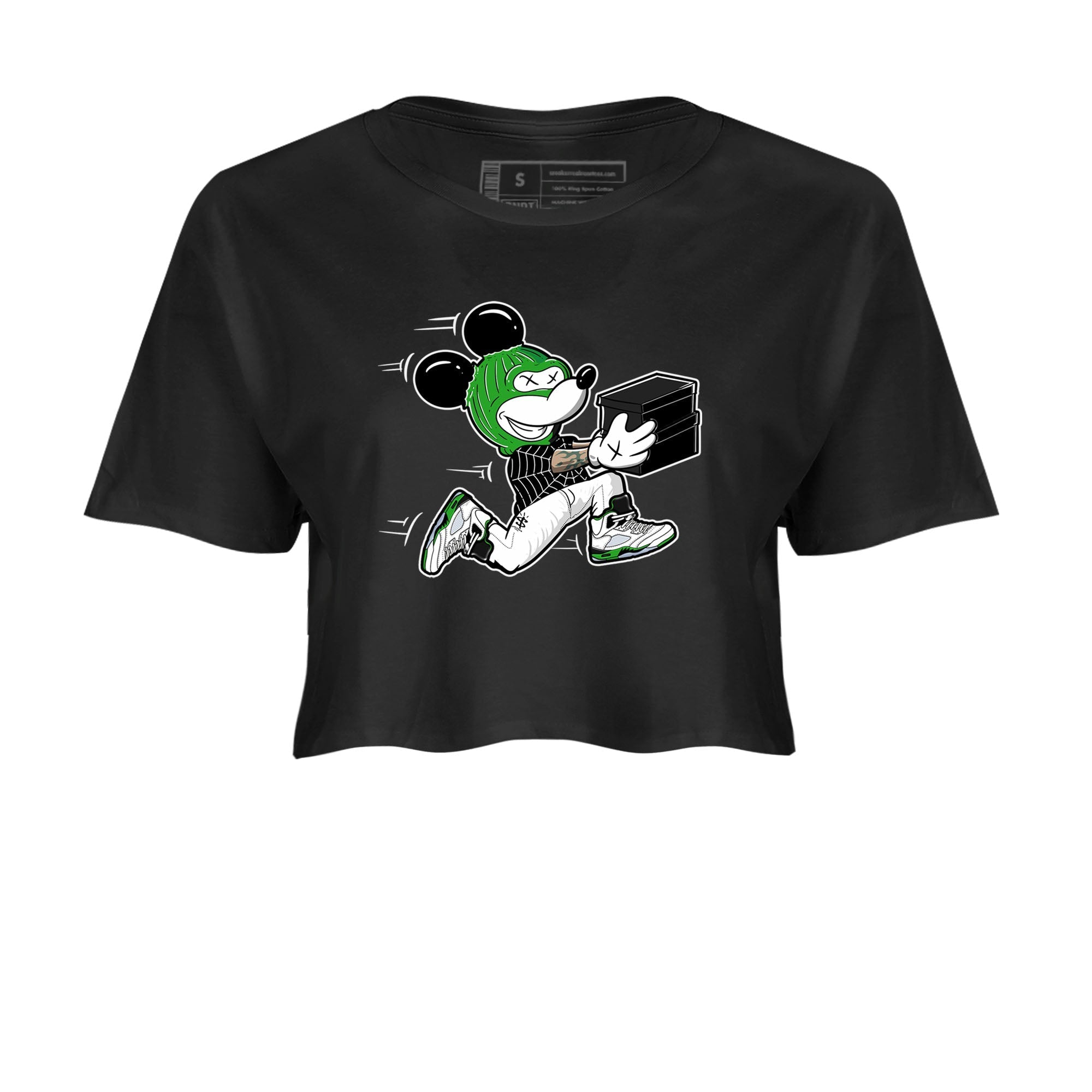 Thief Mouse snkmatch Women's Top - Air Jordan 5 Lucky Green