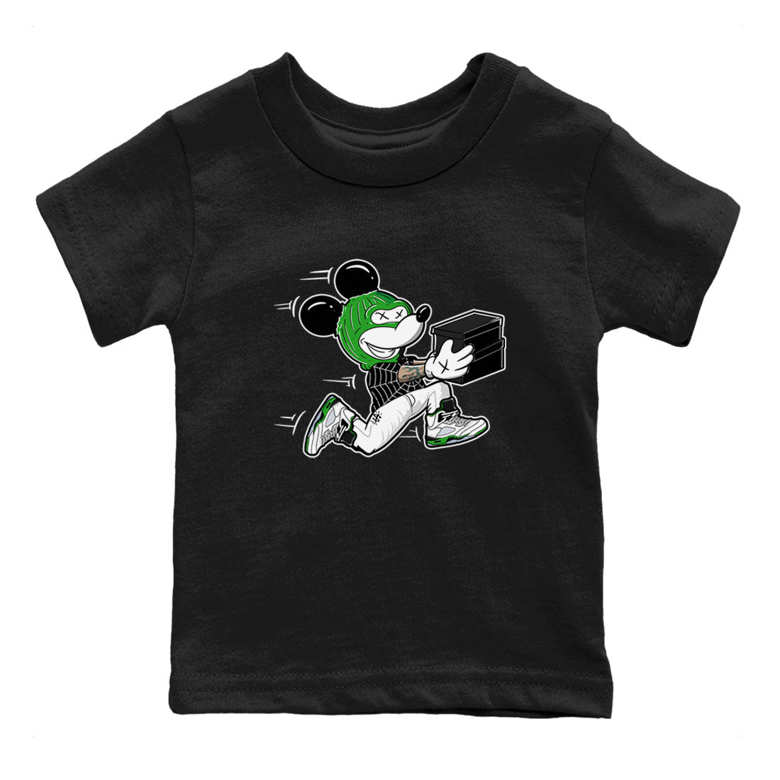 Thief Mouse snkmatch Tees Kids - Air Jordan 5 Lucky Green