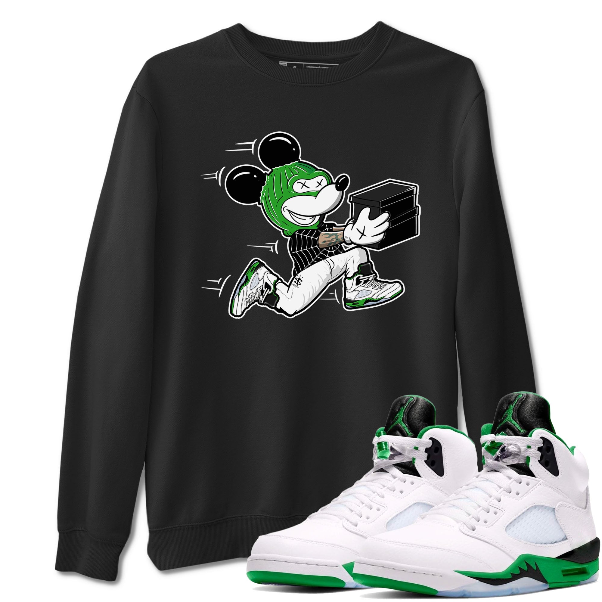 Thief Mouse snkmatch Tees - Air Jordan 5 Lucky Green