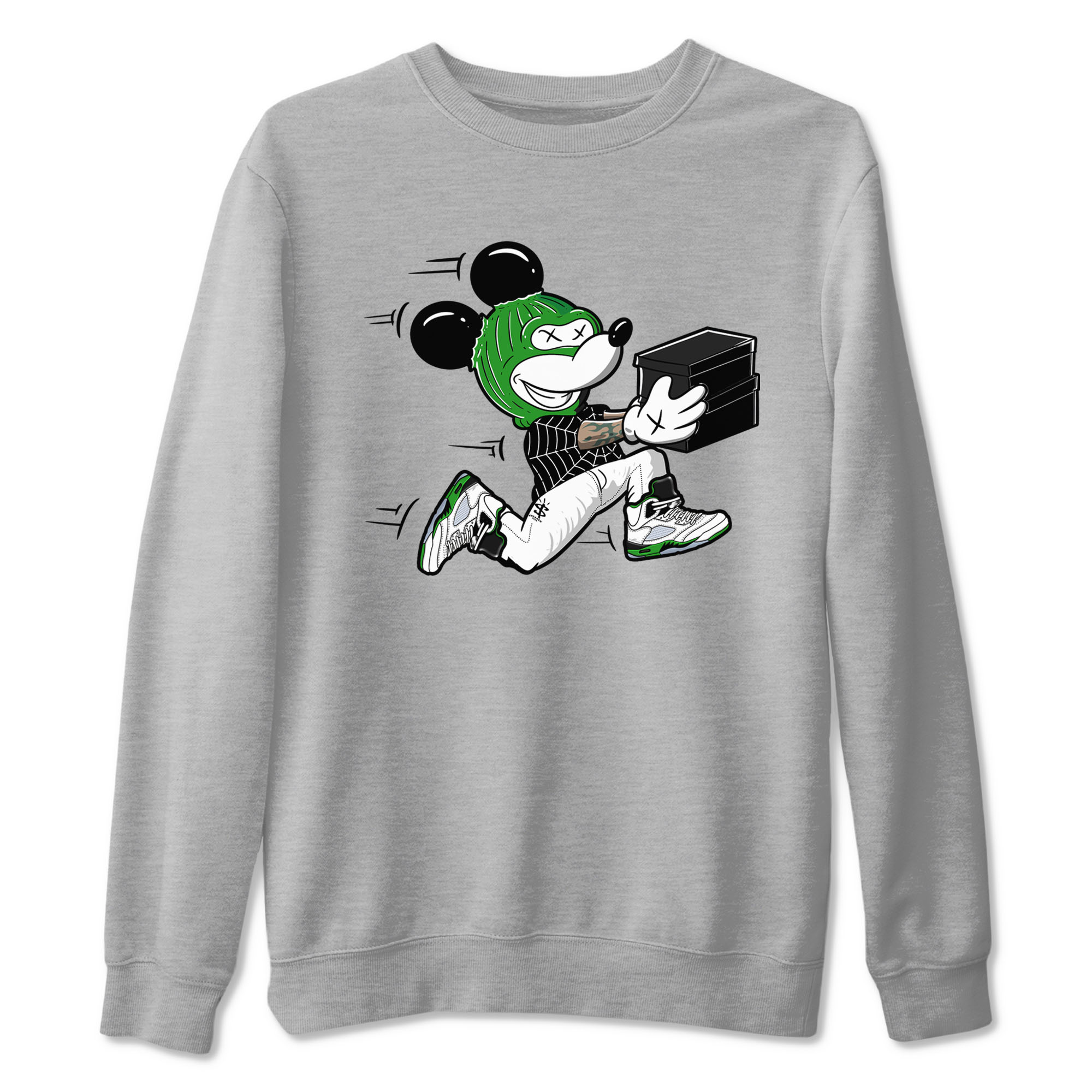 Thief Mouse snkmatch Tees - Air Jordan 5 Lucky Green