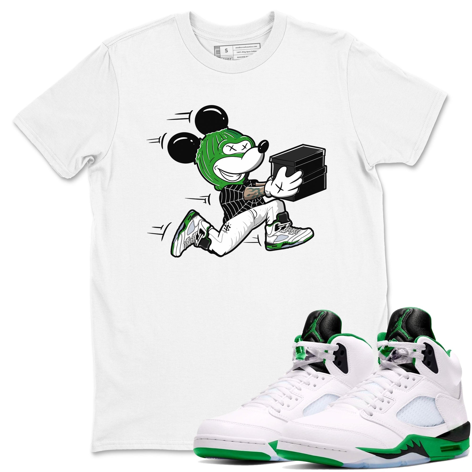 Thief Mouse snkmatch Tees - Air Jordan 5 Lucky Green