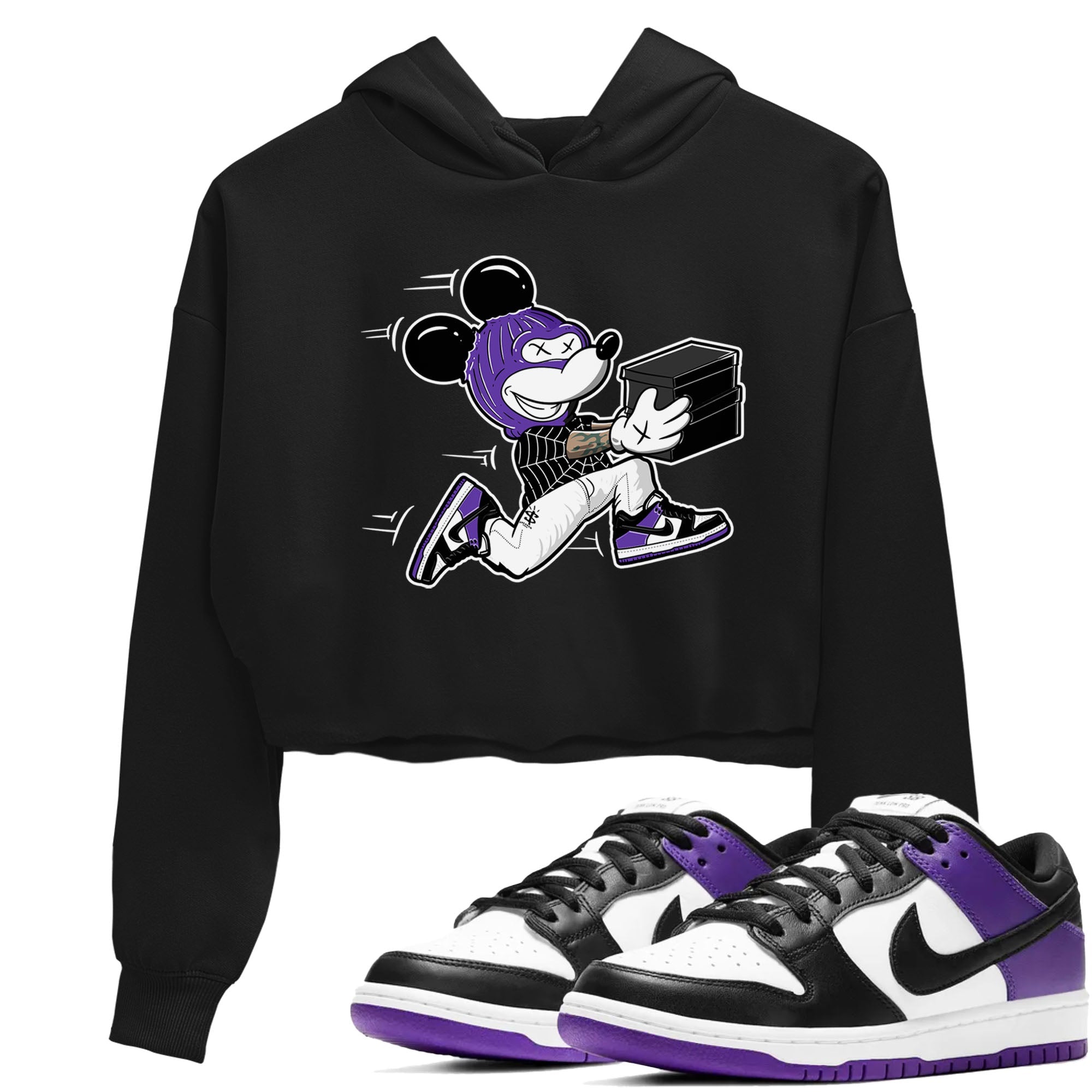 Thief Mouse snkmatch Women's Top - Dunk Low Court Purple