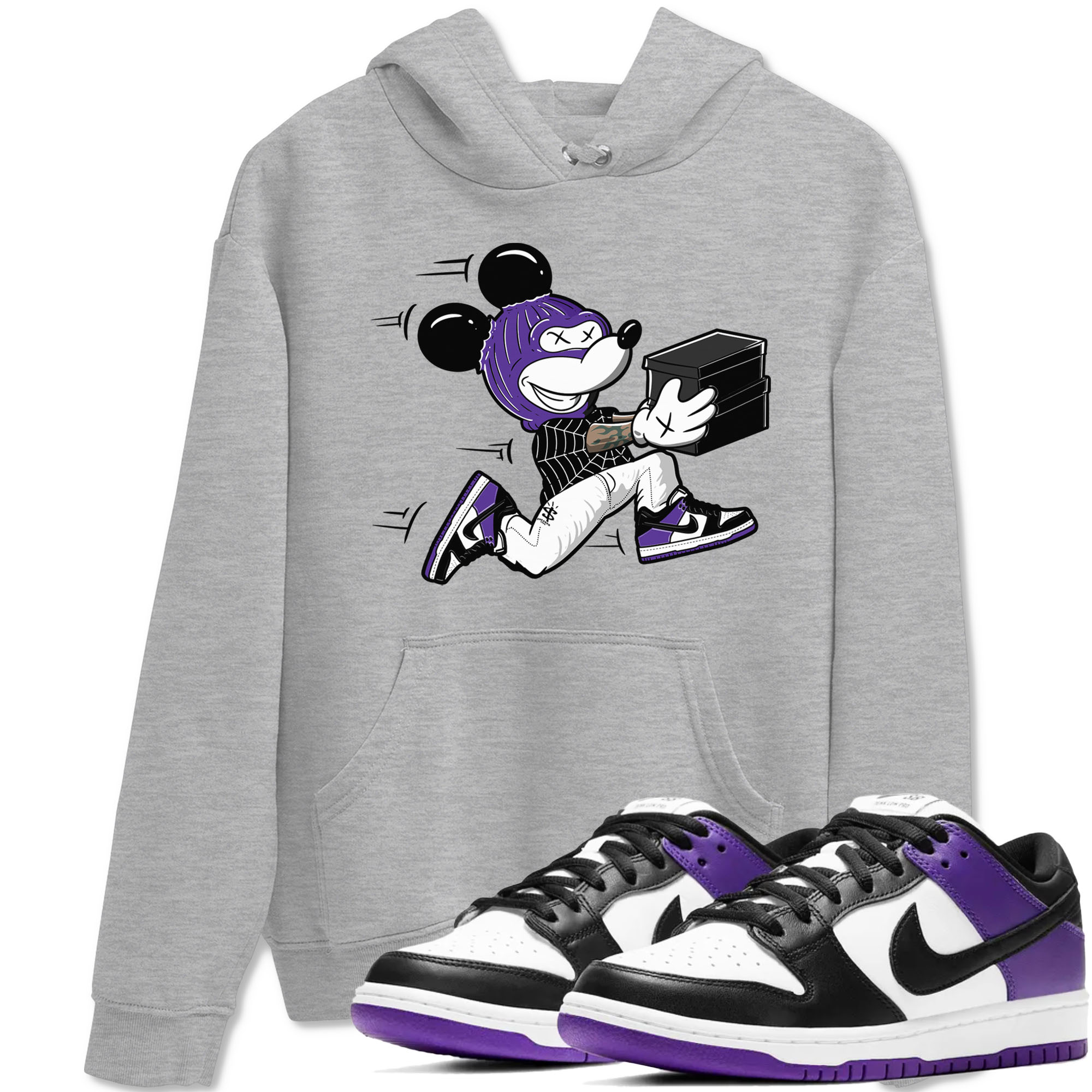 Thief Mouse snkmatch Tees - Dunk Low Court Purple