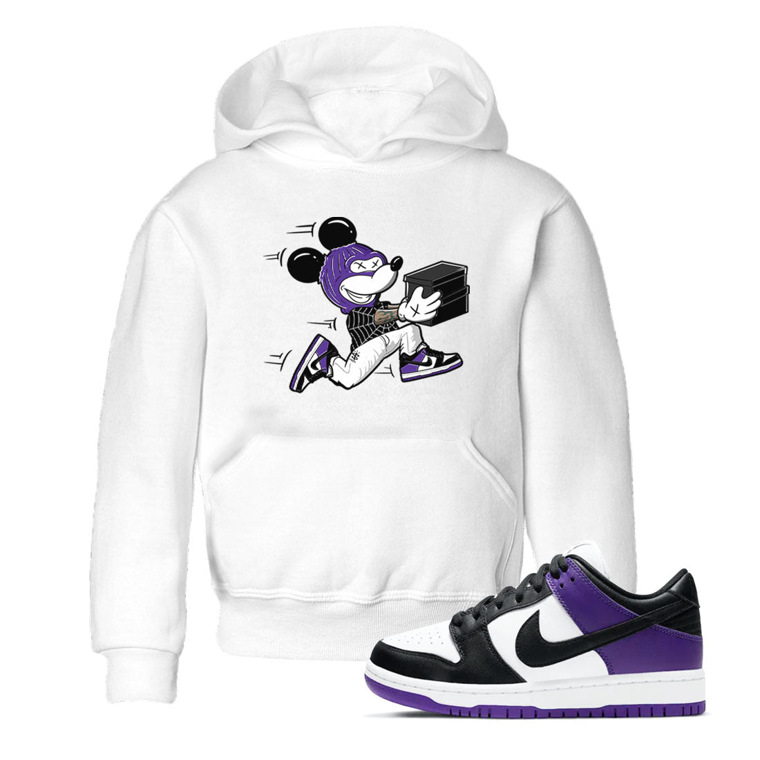 Thief Mouse snkmatch Tees Kids - Dunk Low Court Purple
