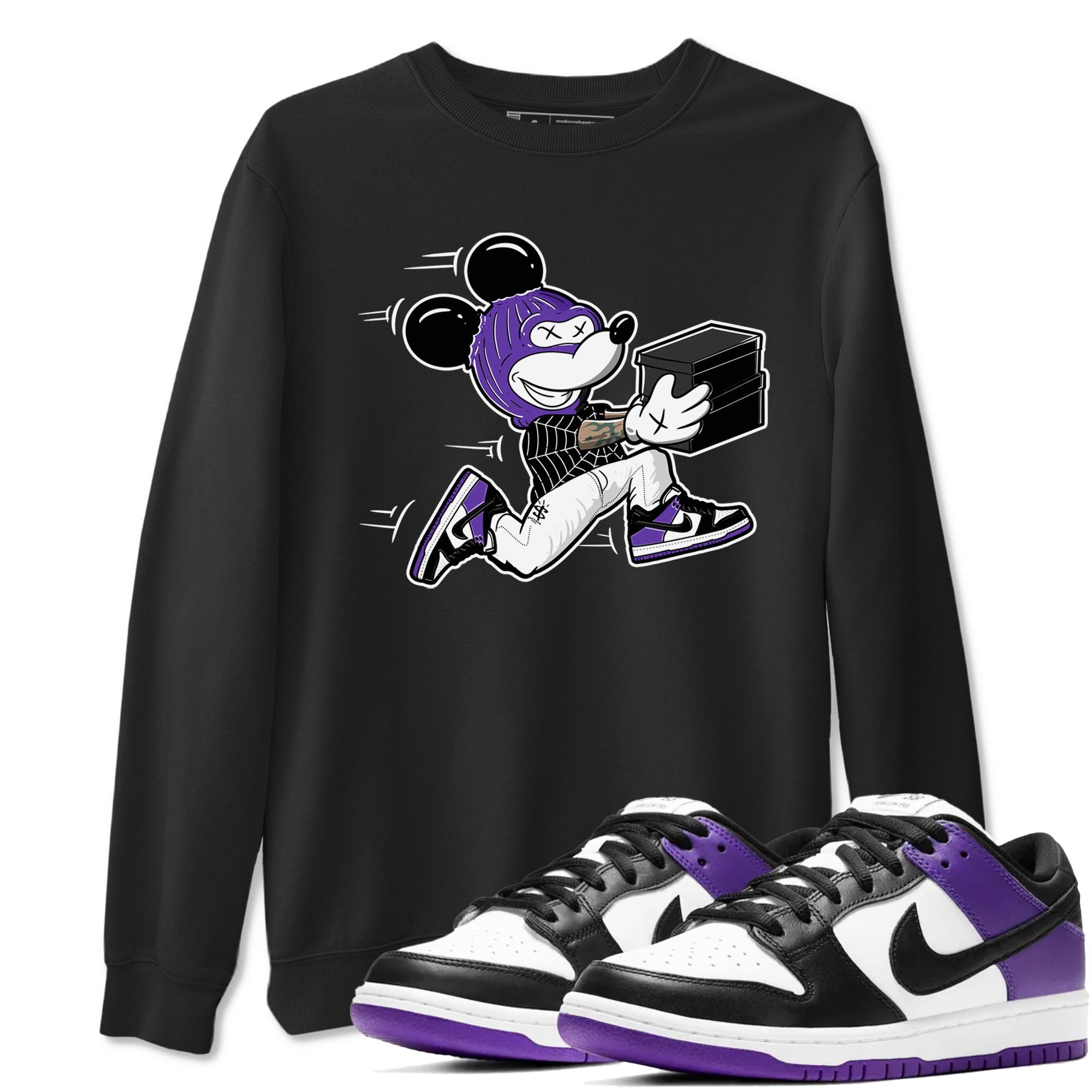 Thief Mouse snkmatch Tees - Dunk Low Court Purple