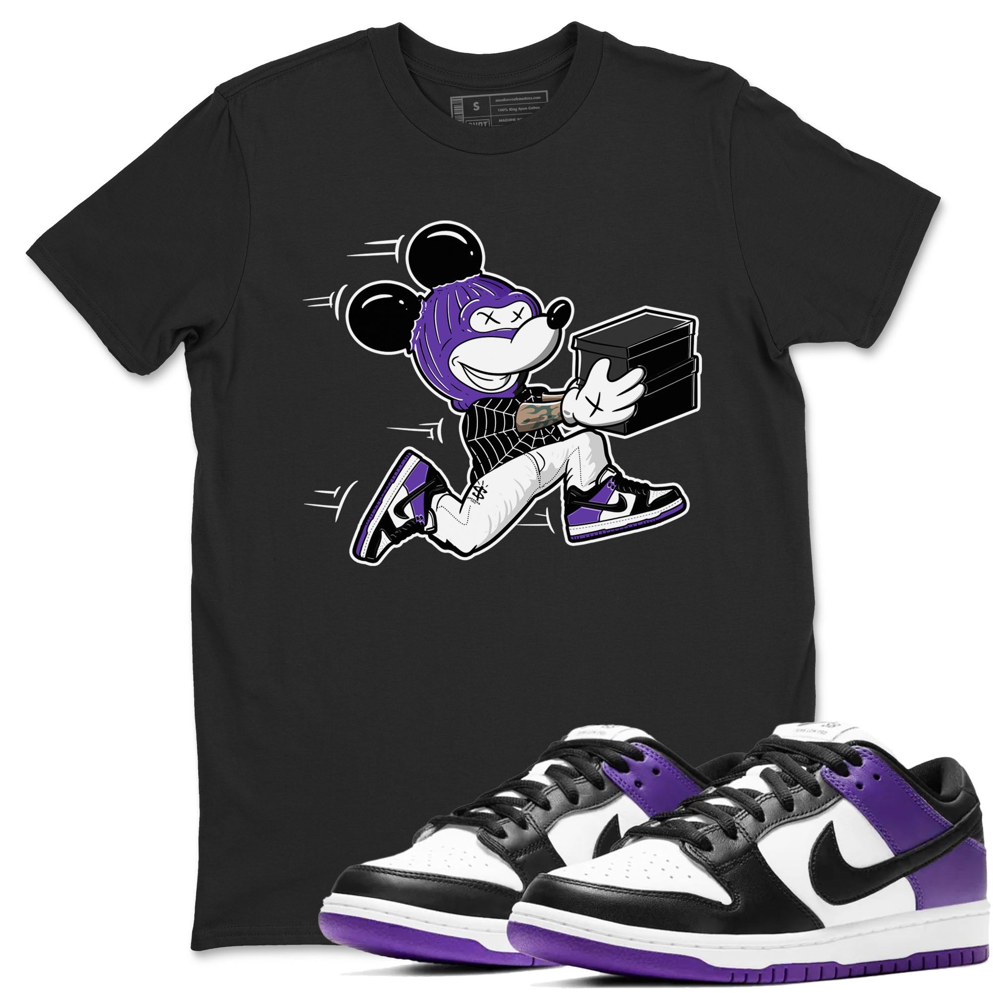 Thief Mouse snkmatch Tees - Dunk Low Court Purple